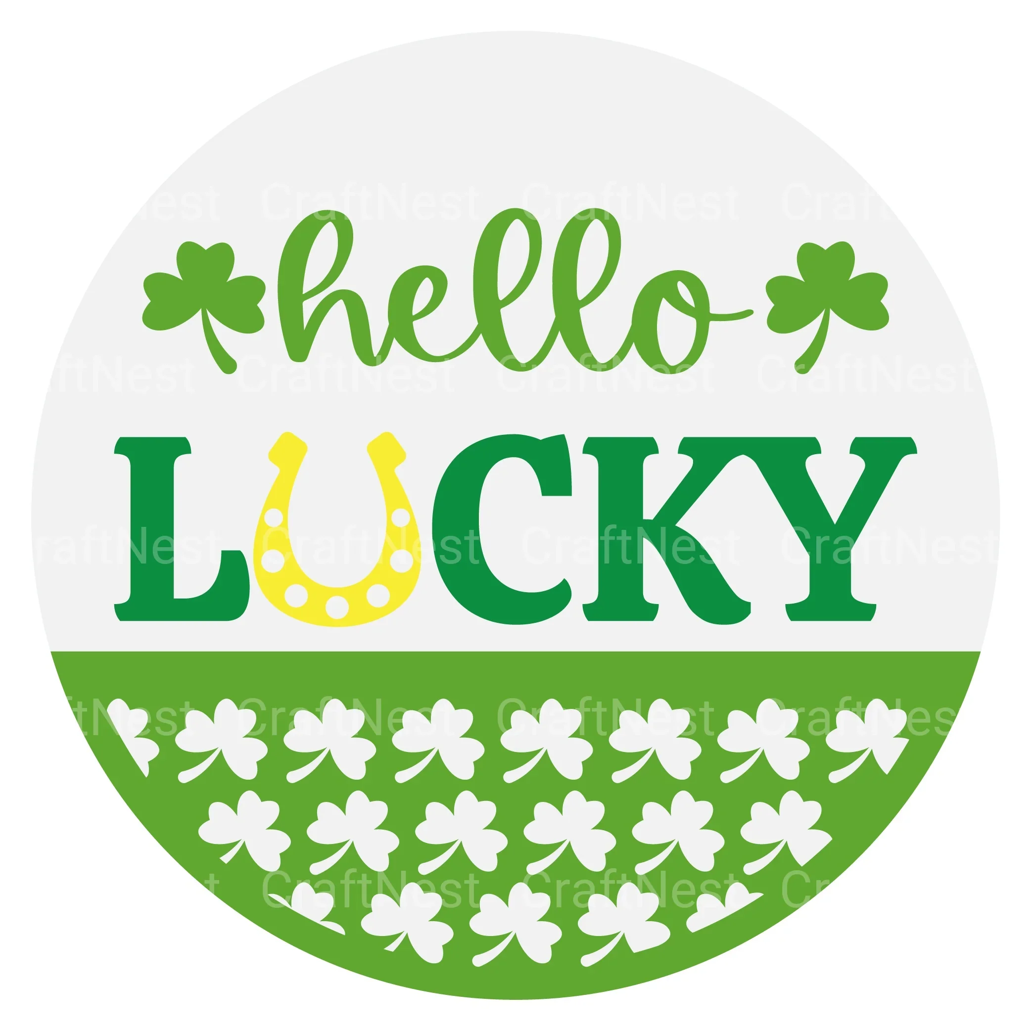 St. Patrick's Day Round Sign SVG Bundle - Image 2