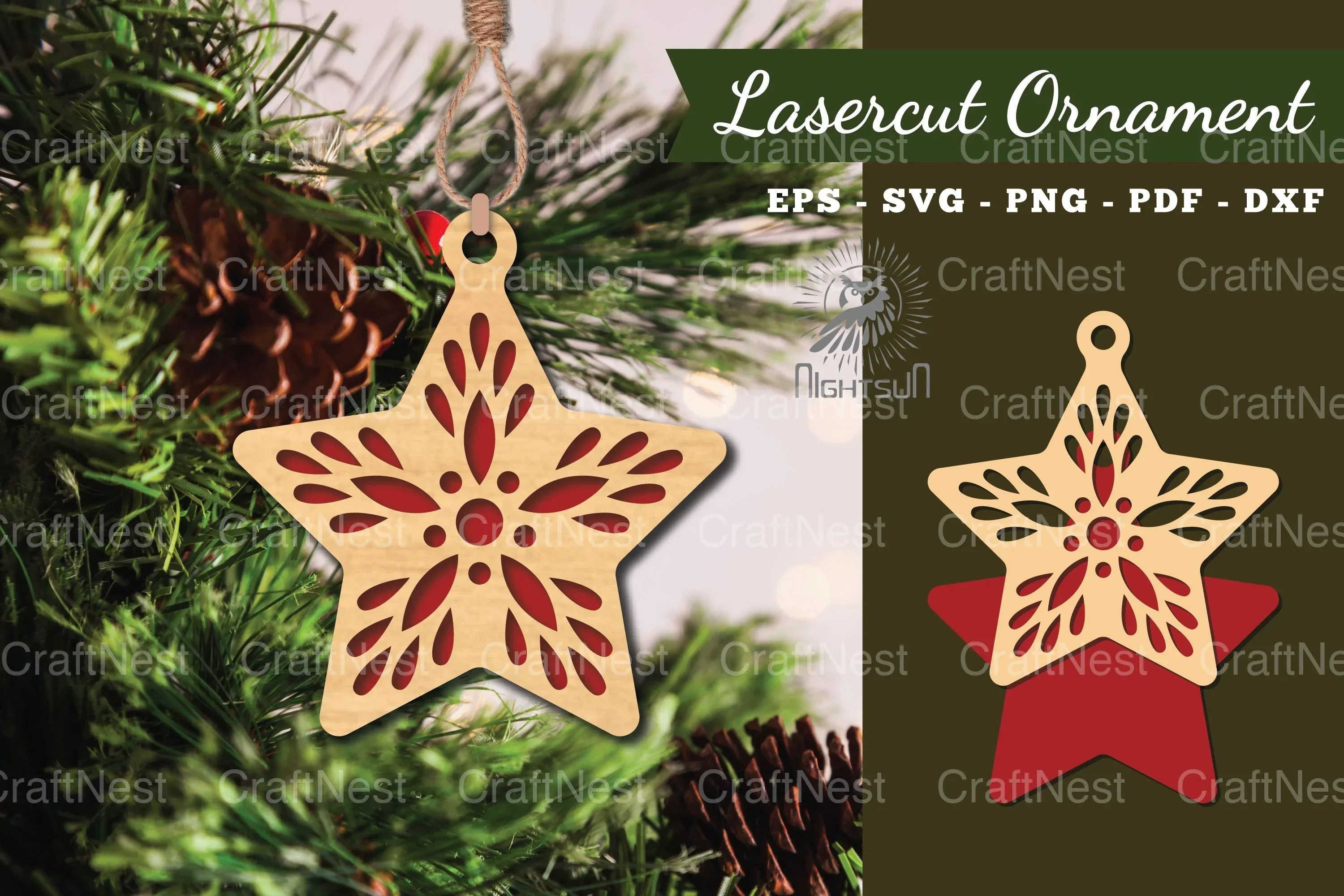 Star Laser Cut Ornament SVG Bundle