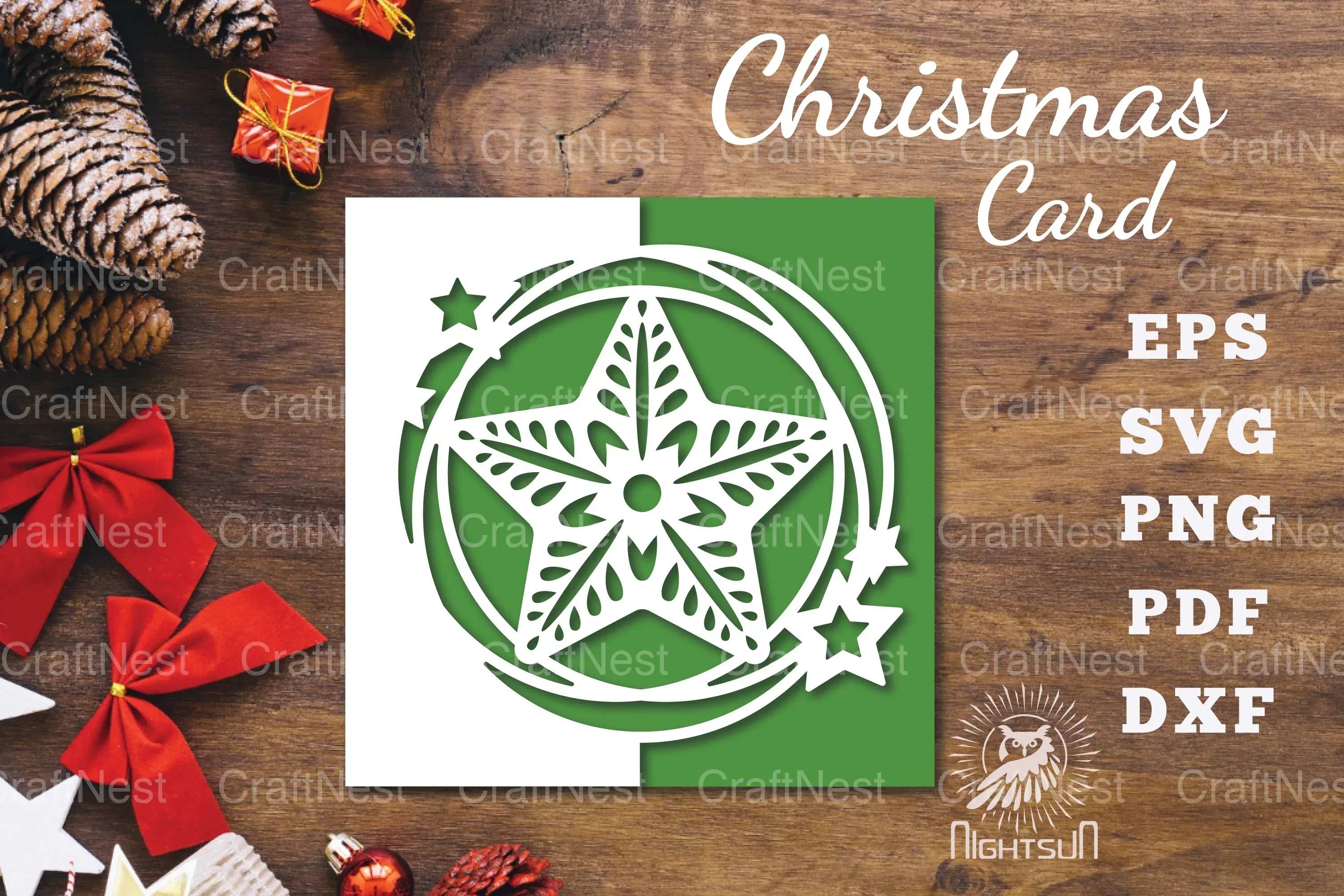 Stars Papercut Card SVG Bundle