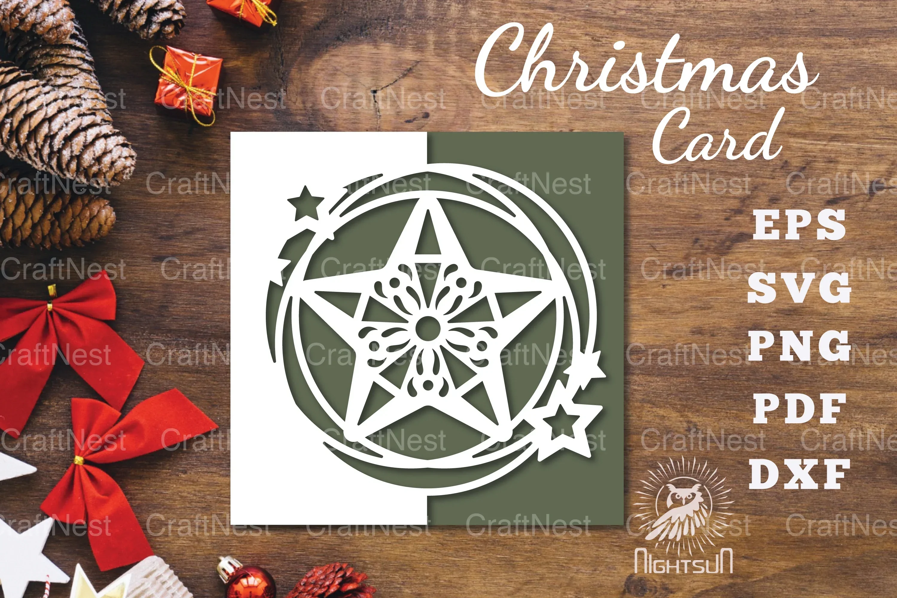 Stars Papercut Card SVG Bundle