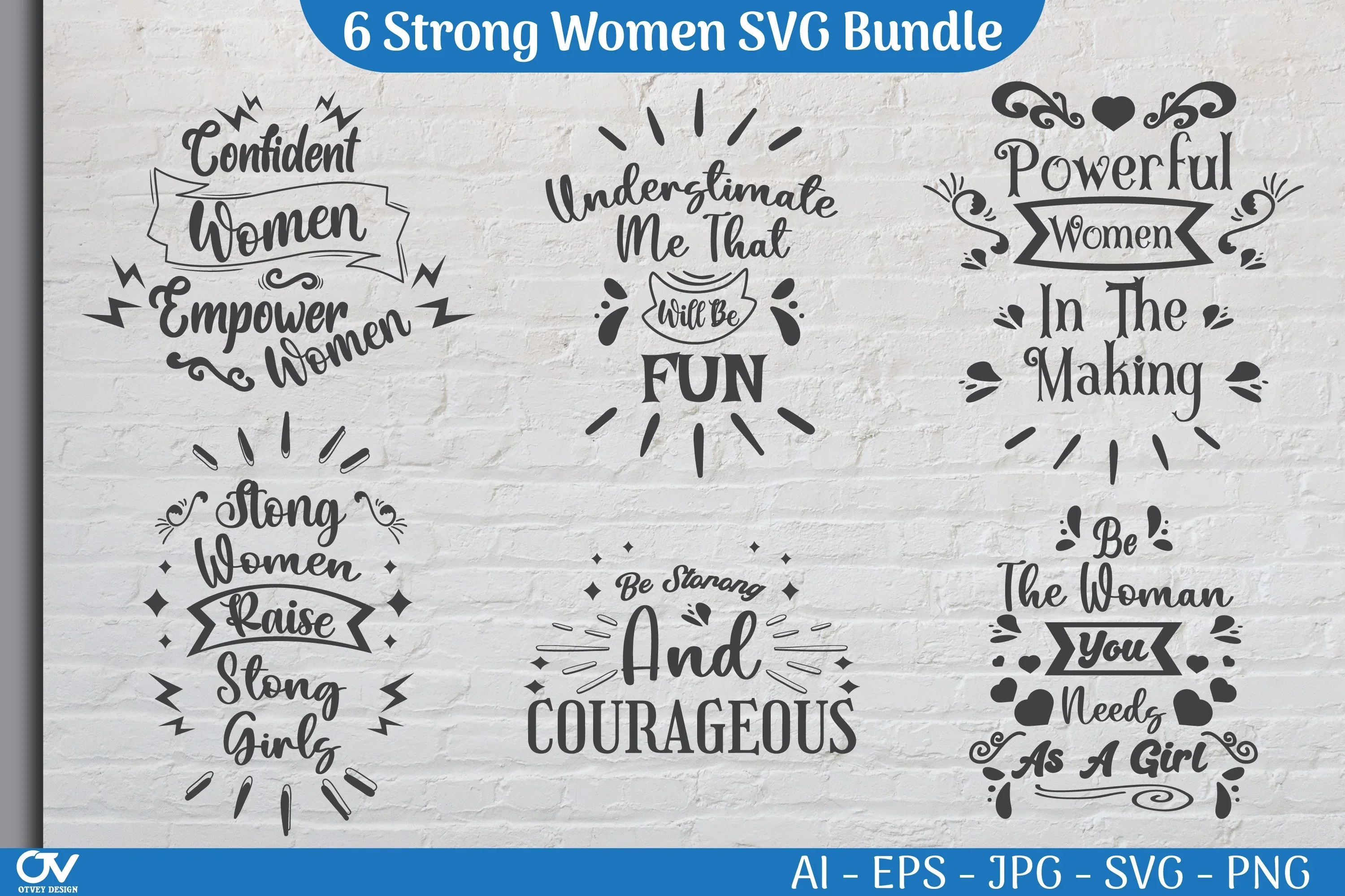 Strong Woman SVG Bundle
