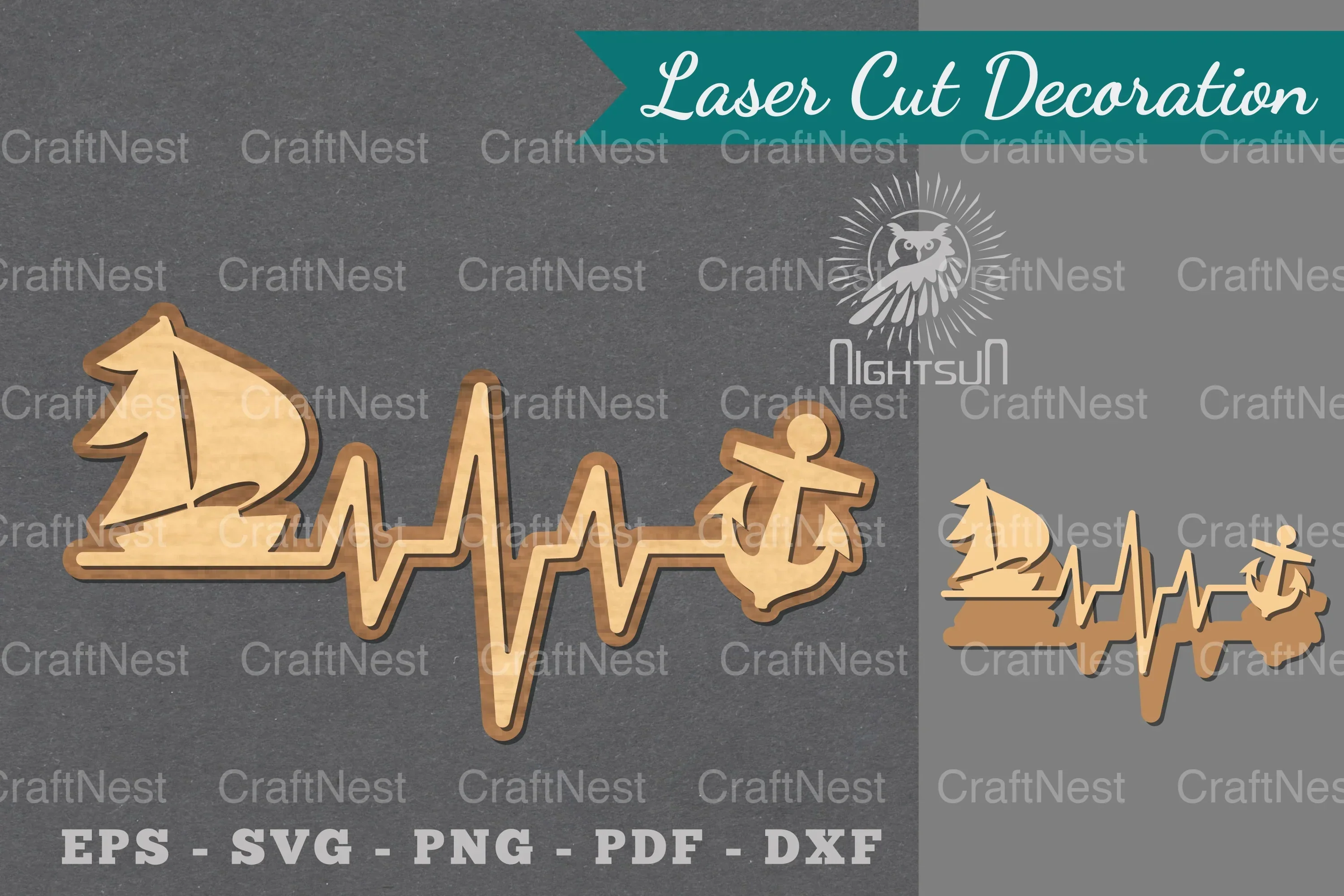 Summer Heartbeat Laser Cut Decoration Clipart Bundle