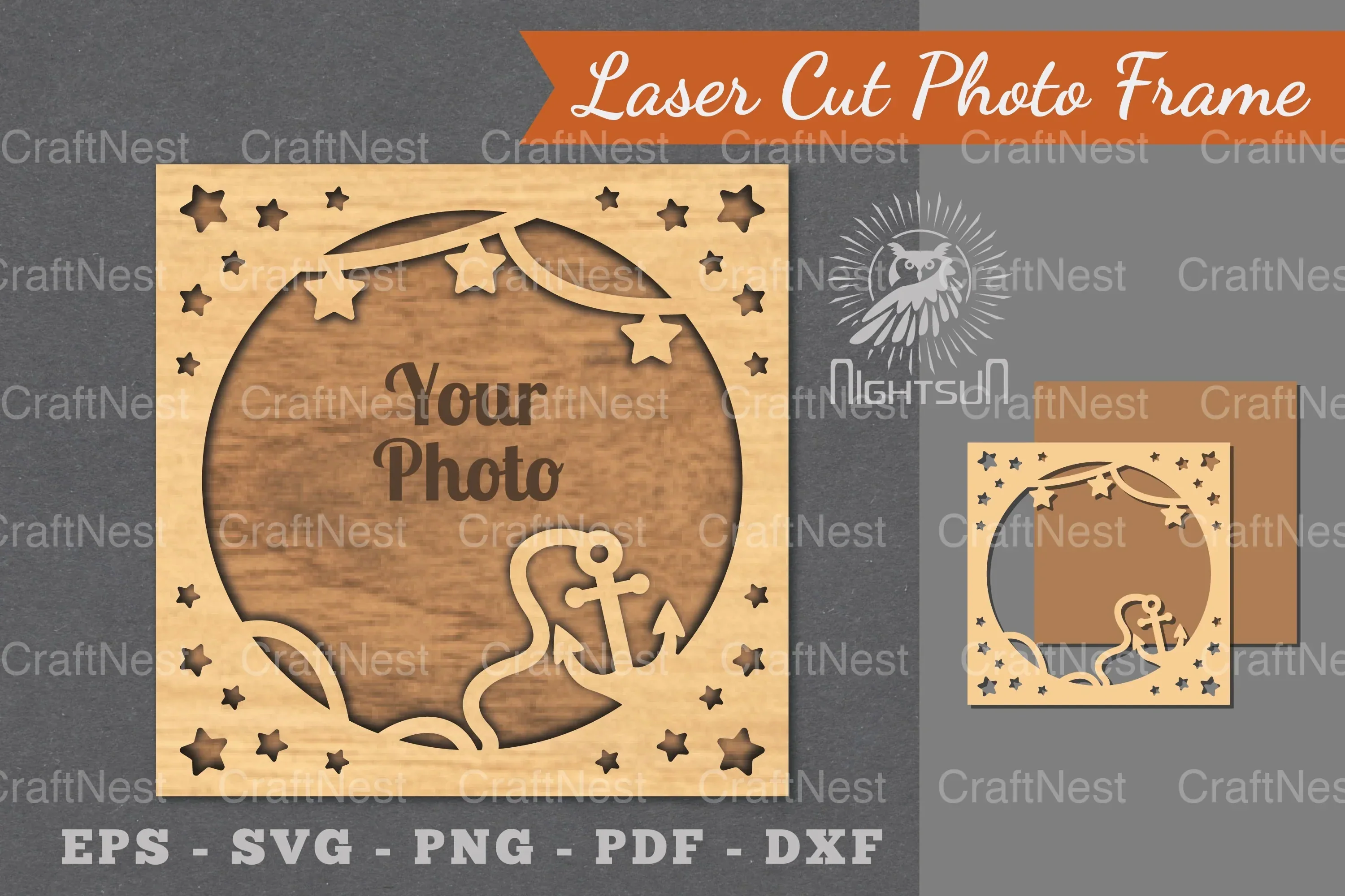 Summer Laser Cut Photo Frame Clipart Bundle