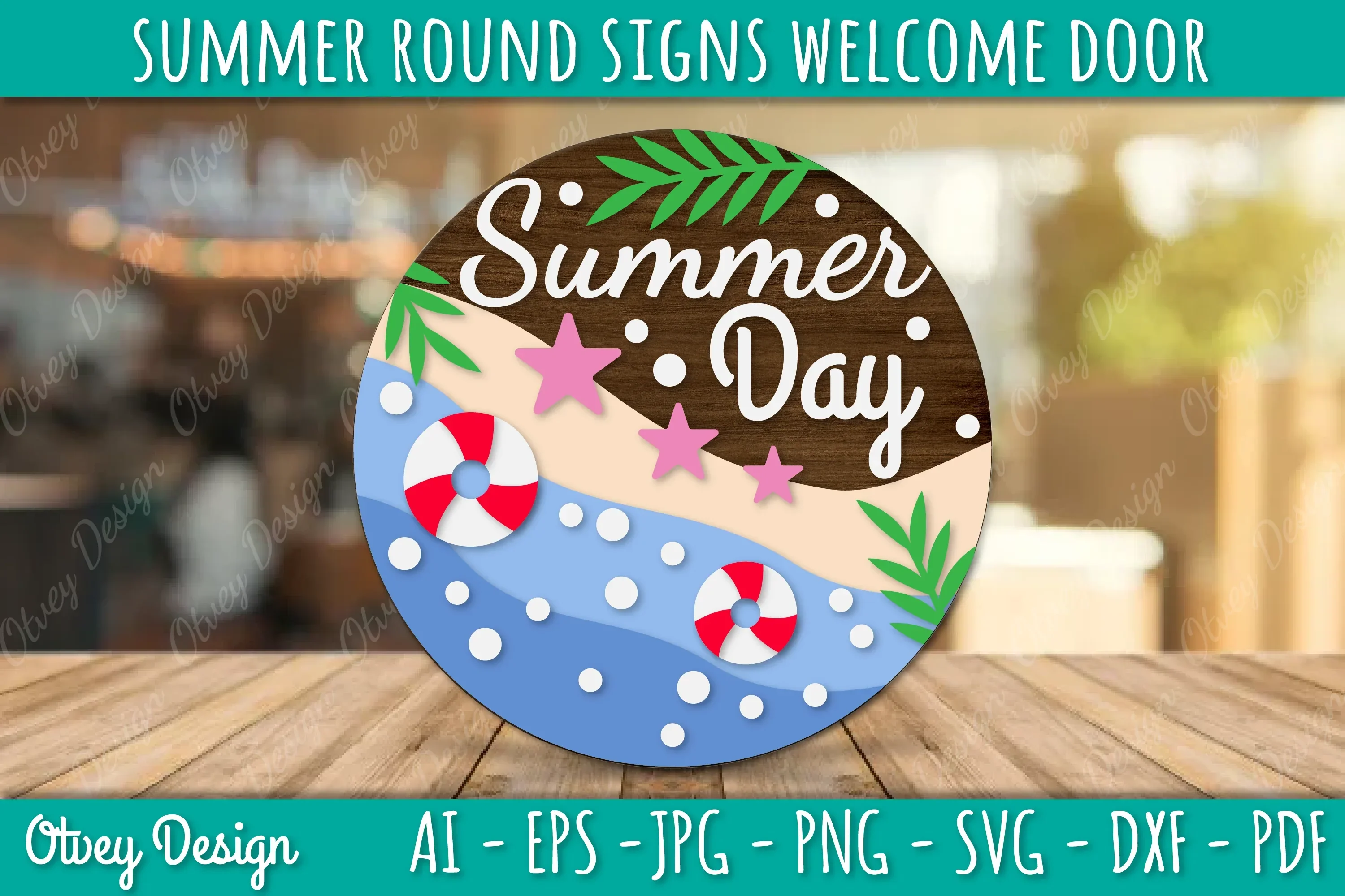 Summer Welcome Door Hangers SVG Bundle - Image 2
