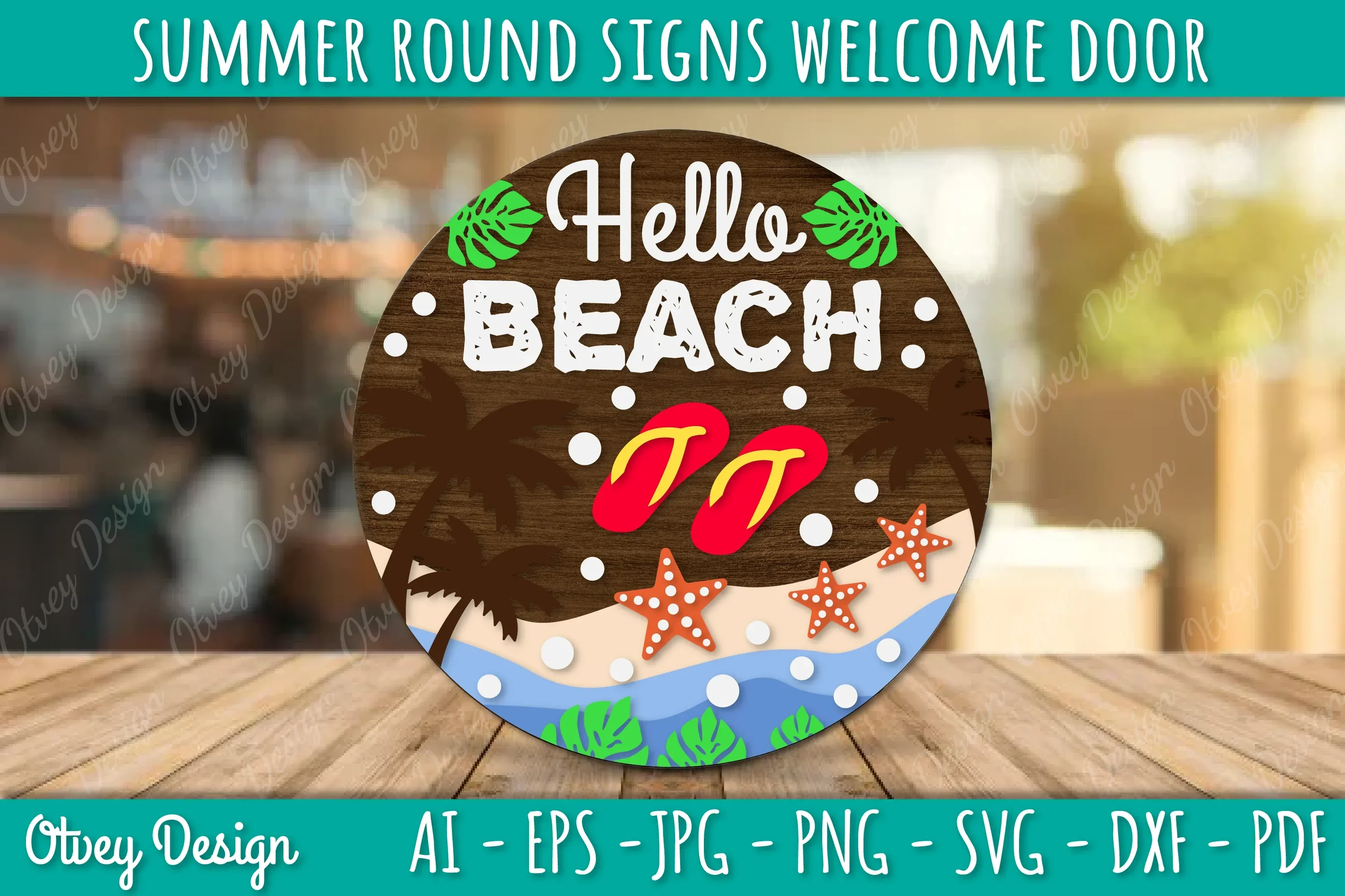 Summer Welcome Door Hangers SVG Bundle - Image 2