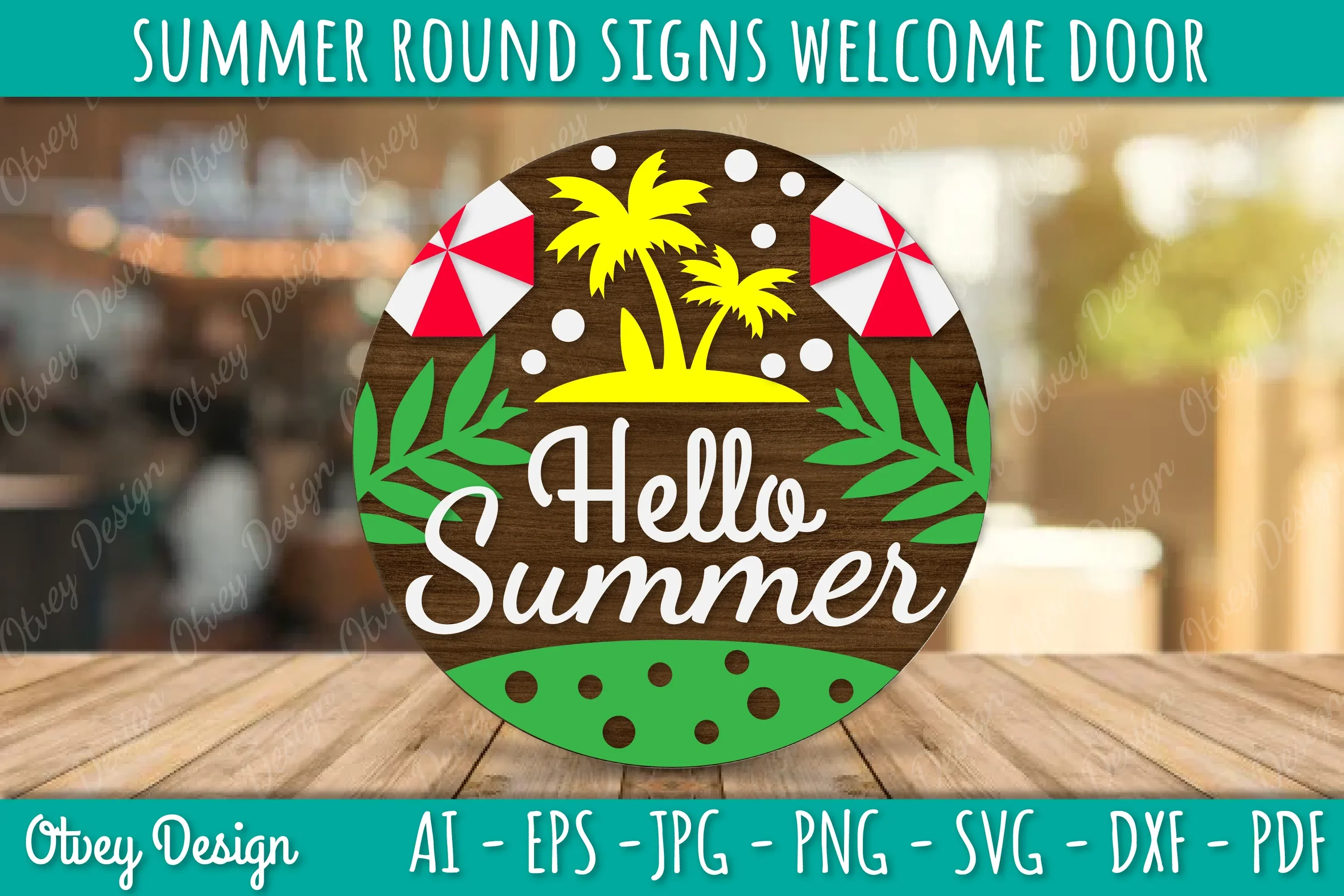 Summer Welcome Door Hangers SVG Bundle - Image 2