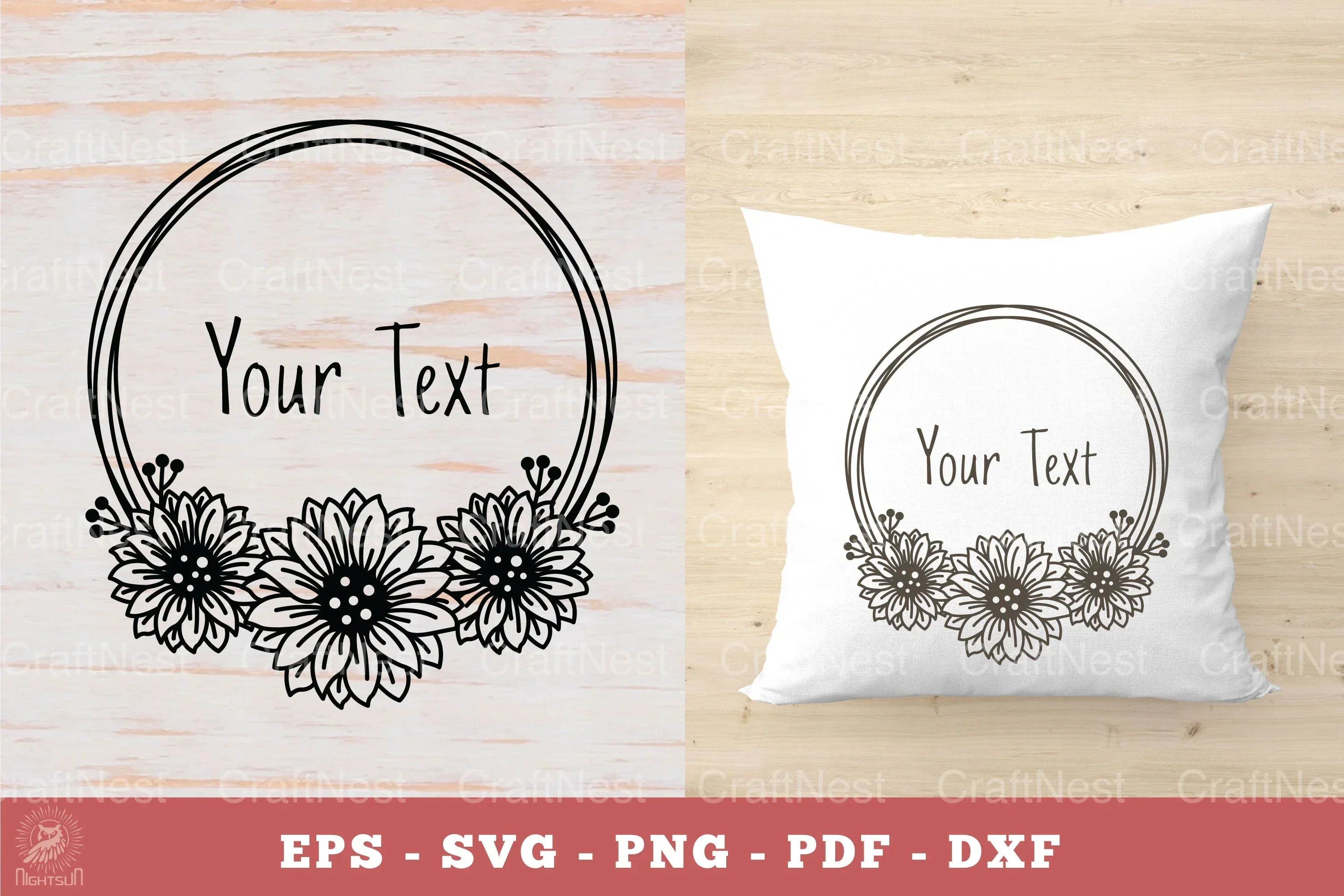 Sunflowers Monogram SVG Bundle