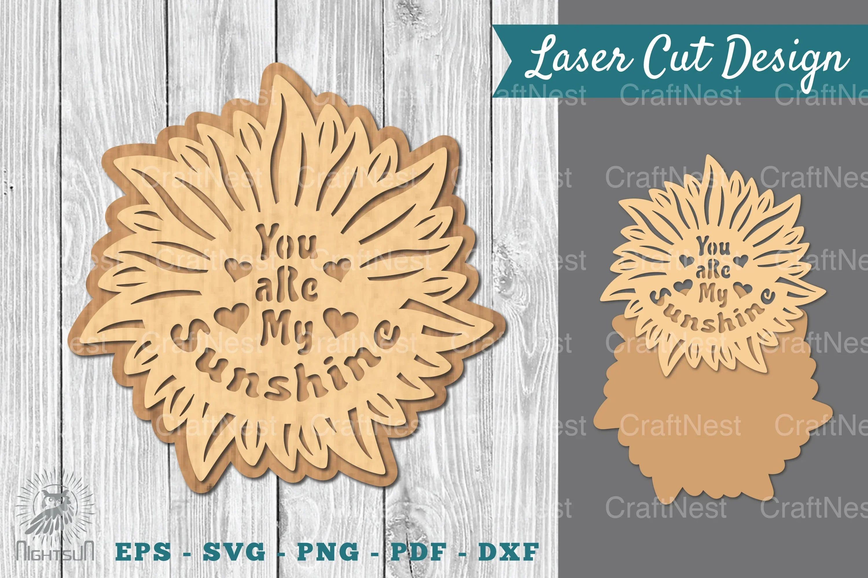 Sunshine Laser Cut Sign SVG Bundle