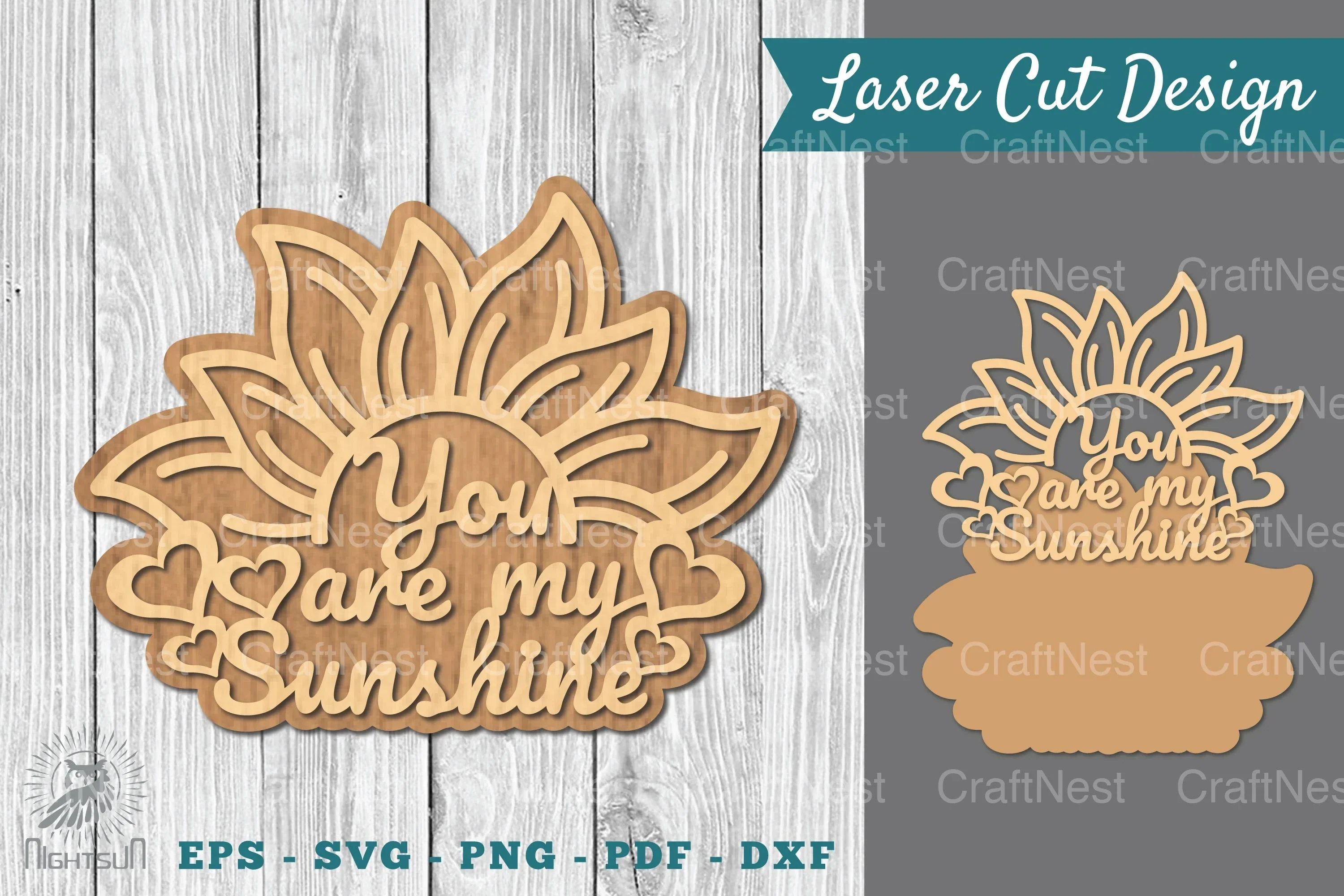 Sunshine Laser Cut Sign SVG Bundle