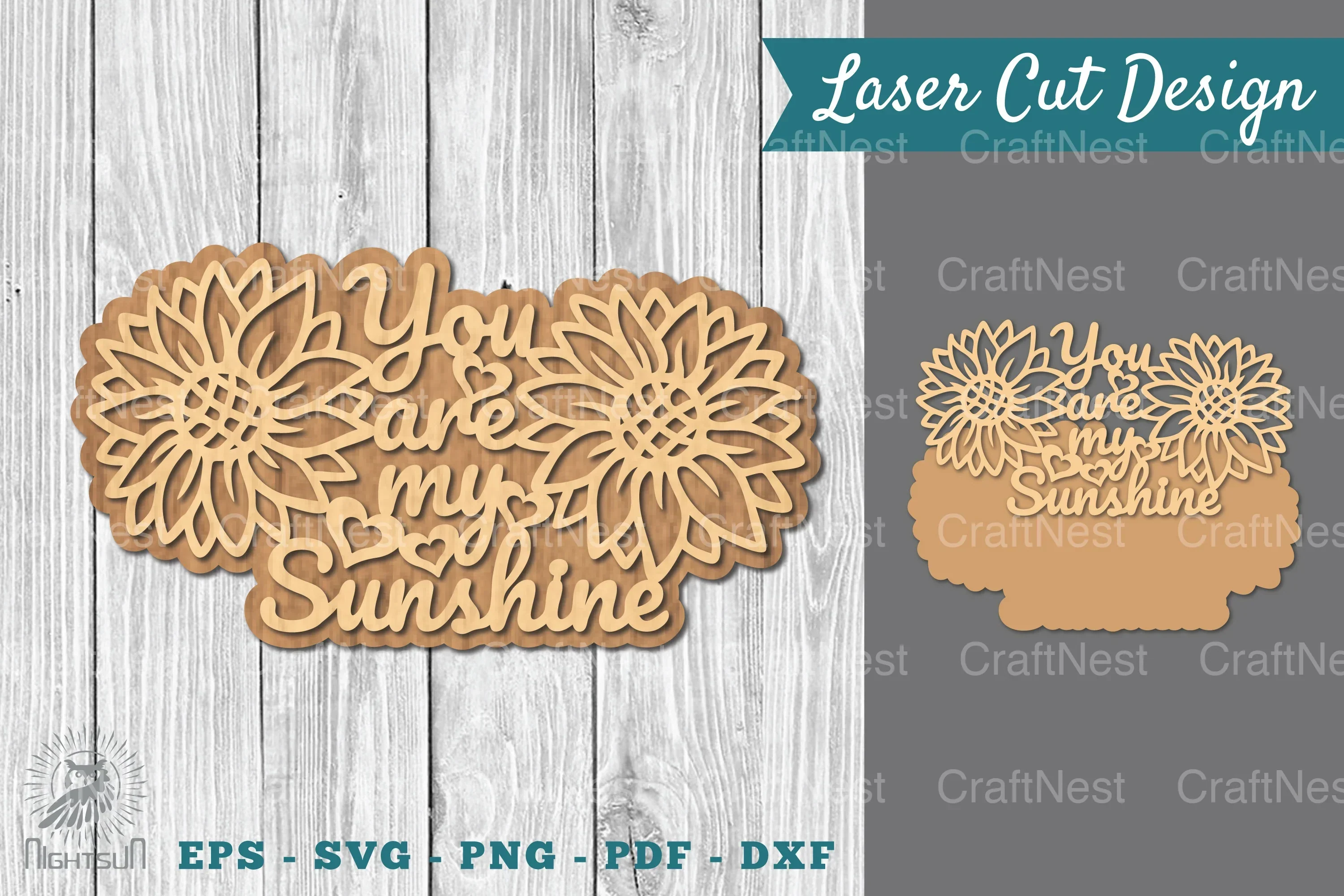 Sunshine Laser Cut Sign SVG Bundle