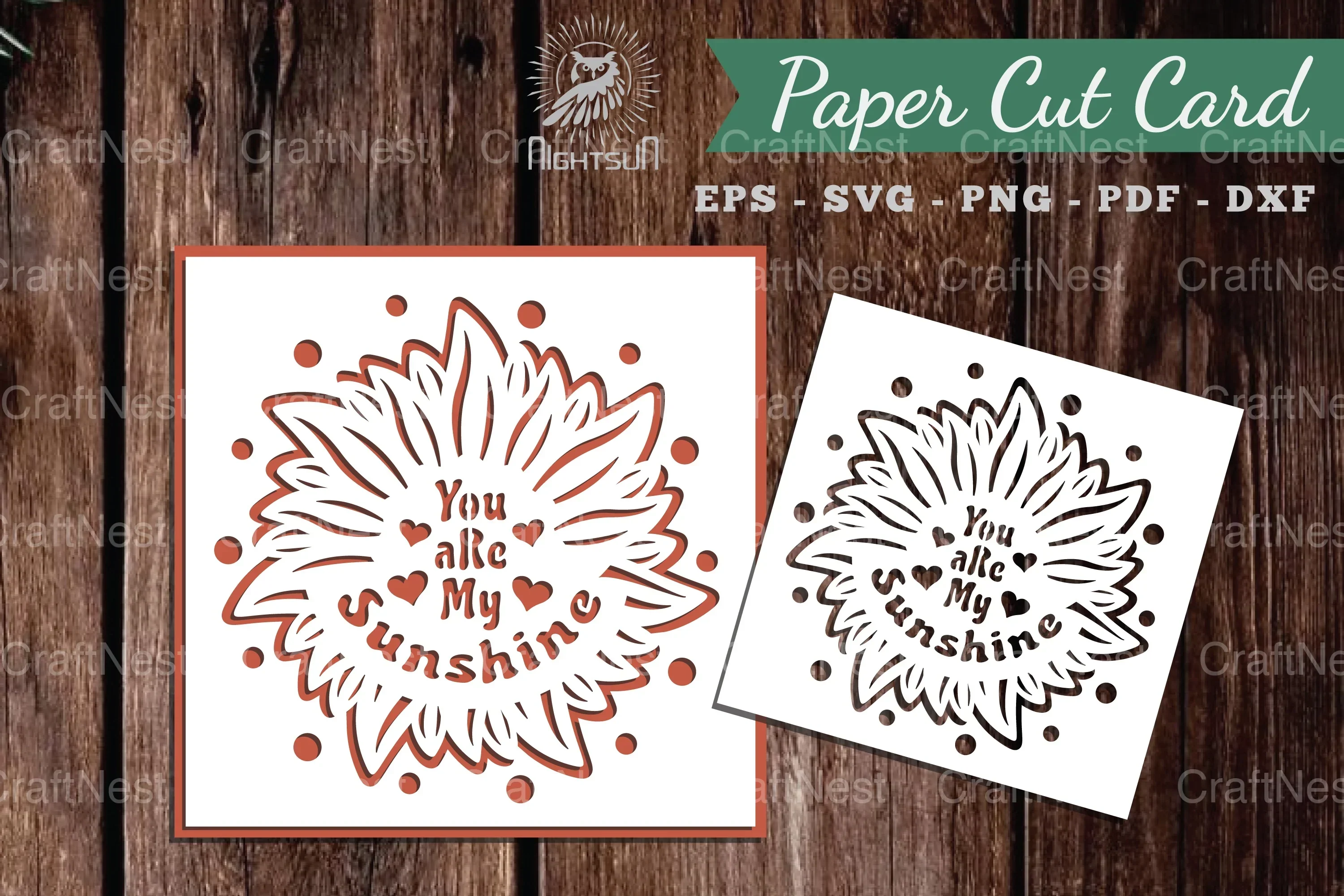 Sunshine Papercut Card SVG Bundle