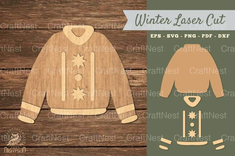 Sweater Laser Cut Decoration SVG Bundle