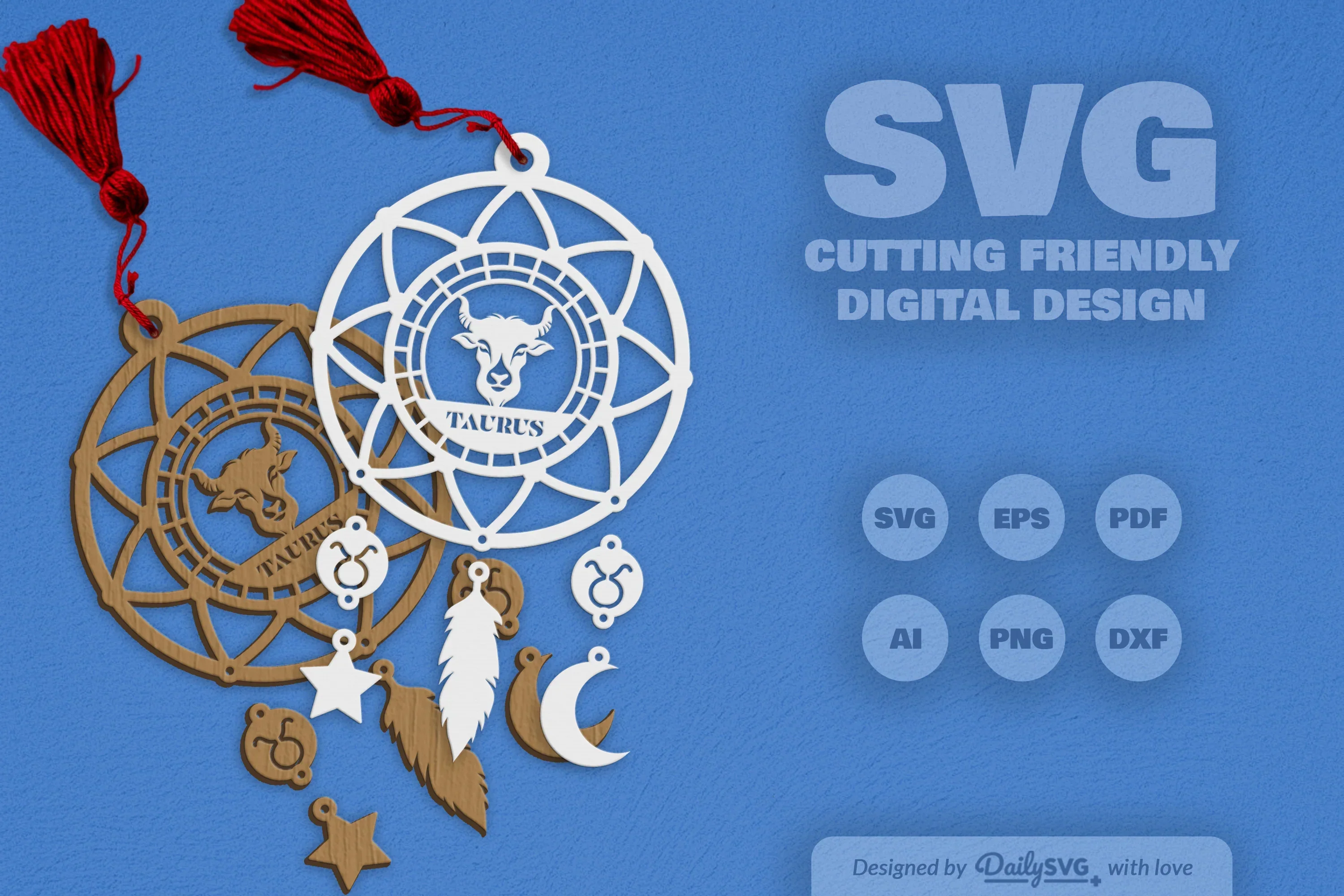 Taurus Dream Catcher Set SVG Bundle - Image 2
