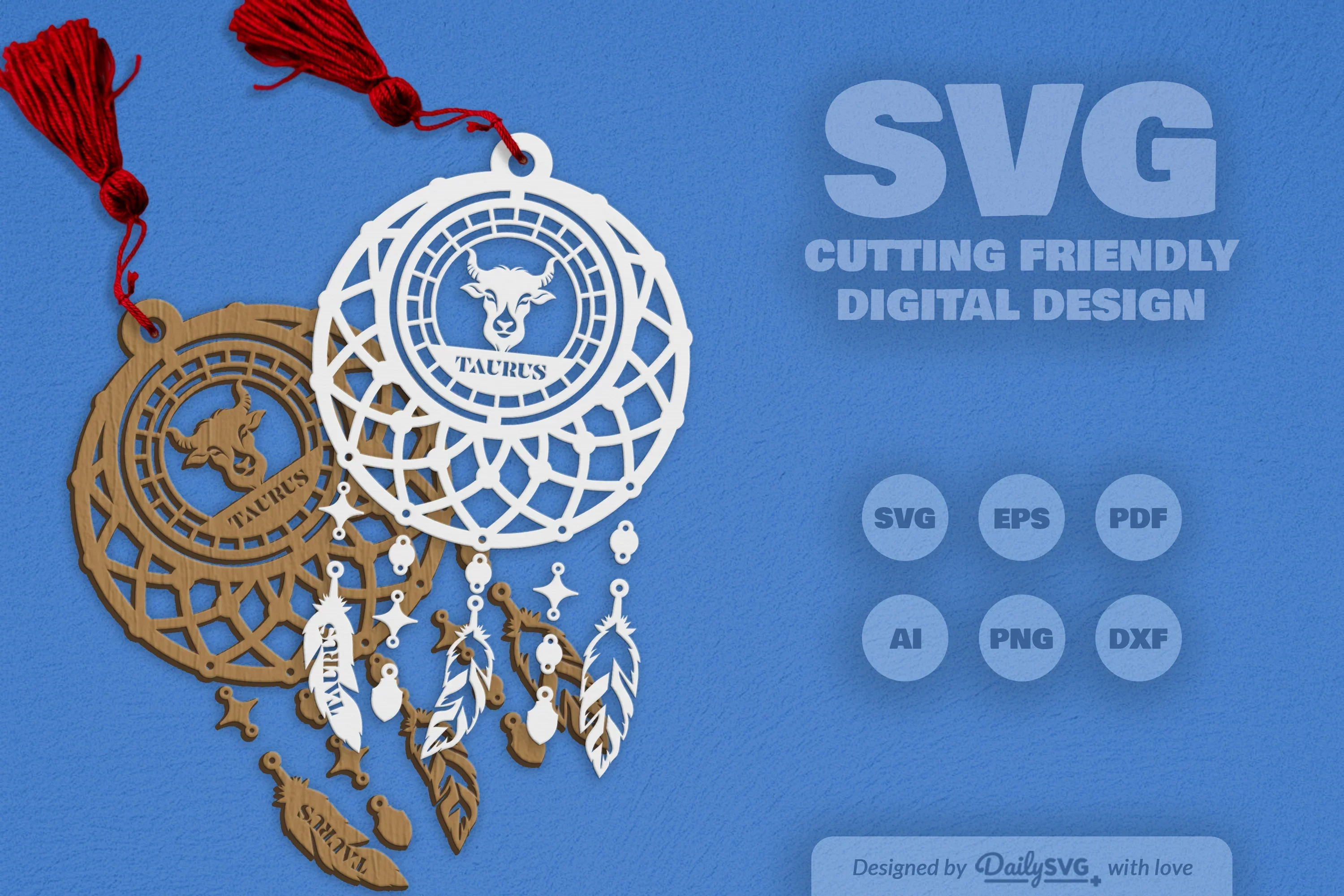 Taurus Dream Catcher Set SVG Bundle - Image 2