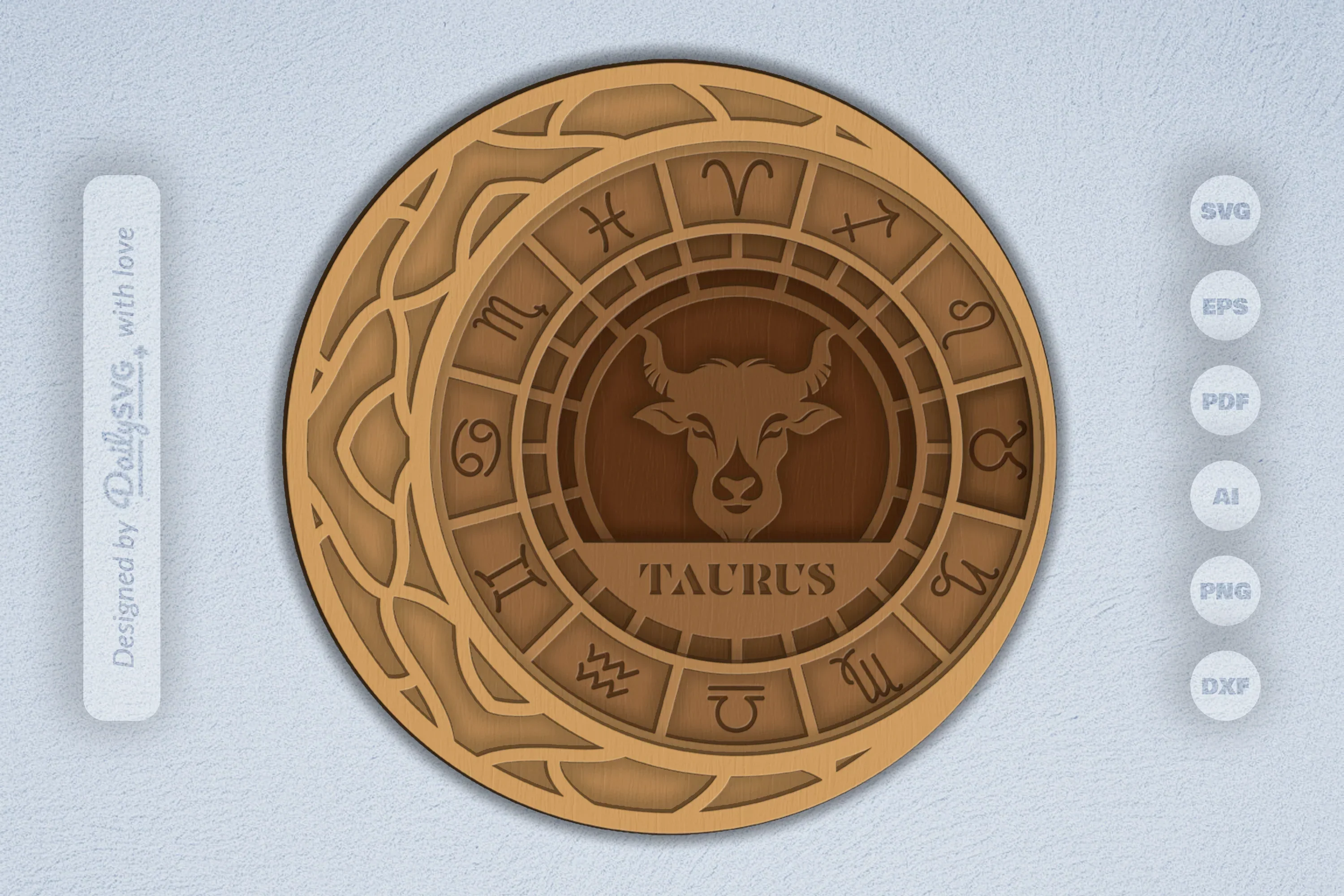 Taurus Zodiac Laser Cut SVG Bundle