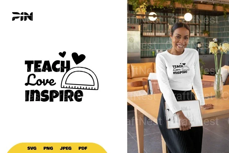 Teach Love Inspire Teacher SVG Bundle