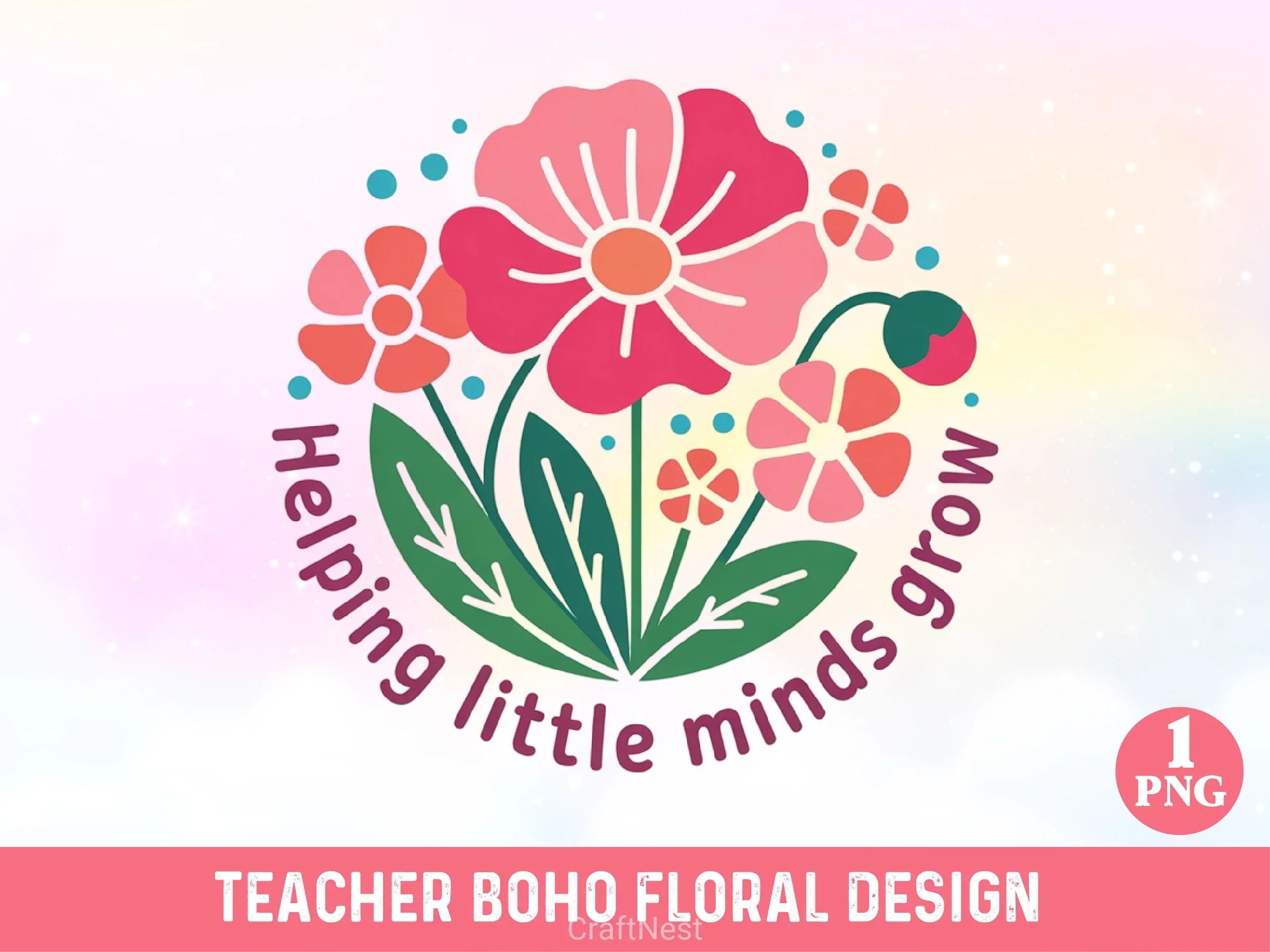 Teacher Boho Floral SVG Bundle - Image 14