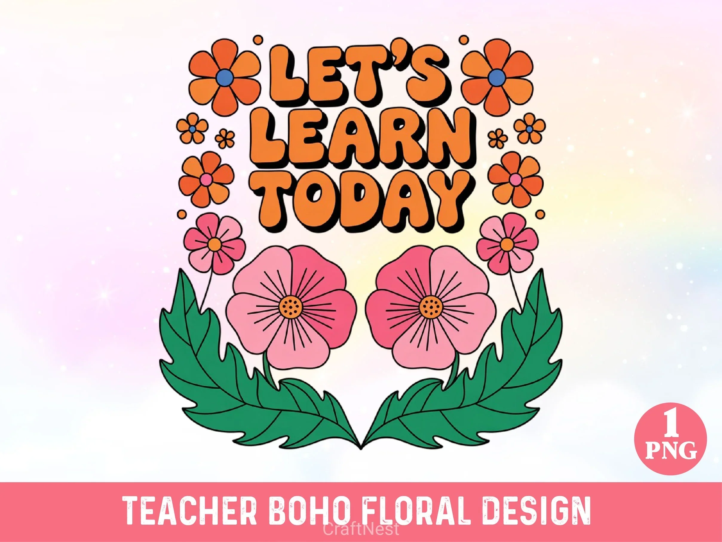 Teacher Boho Floral SVG Bundle - Image 3