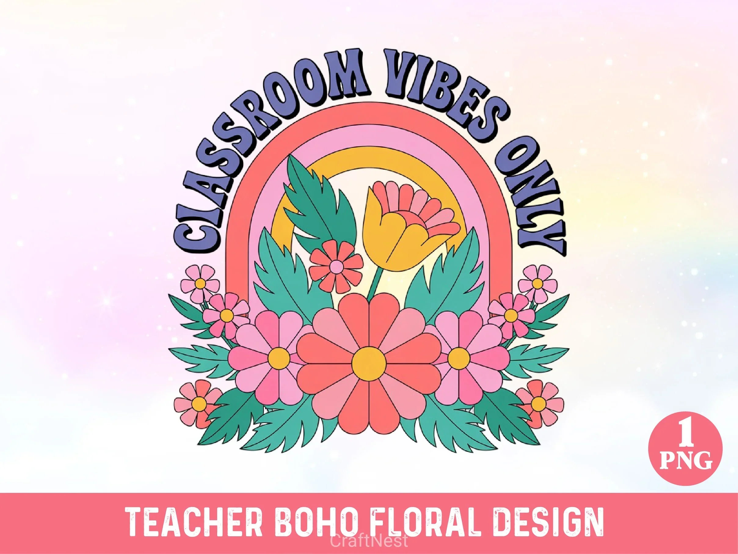 Teacher Boho Floral SVG Bundle - Image 4