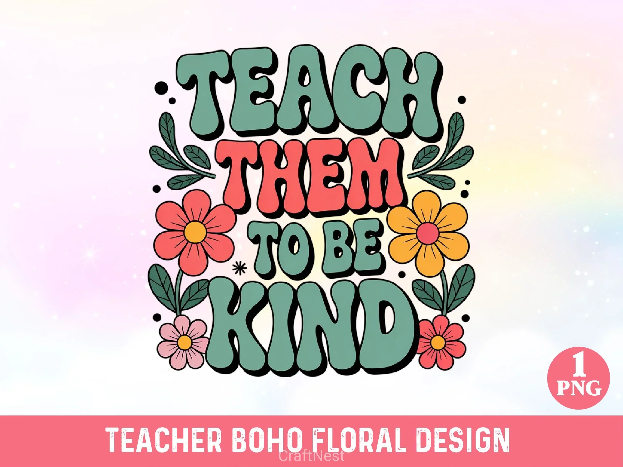 Teacher Boho Floral SVG Bundle - Image 8