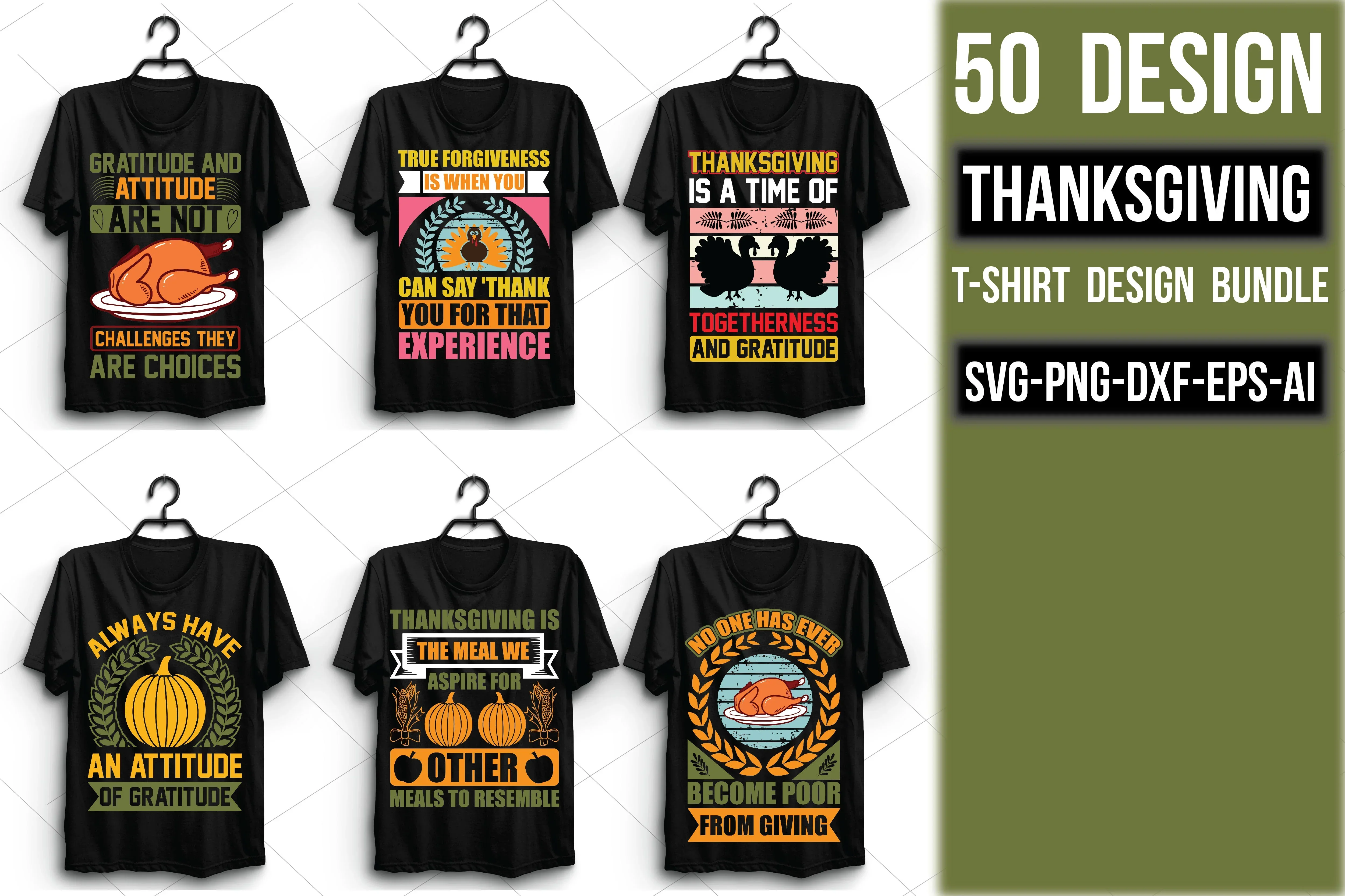 Thanksgiving T Shirt Design Bundle - Image 2