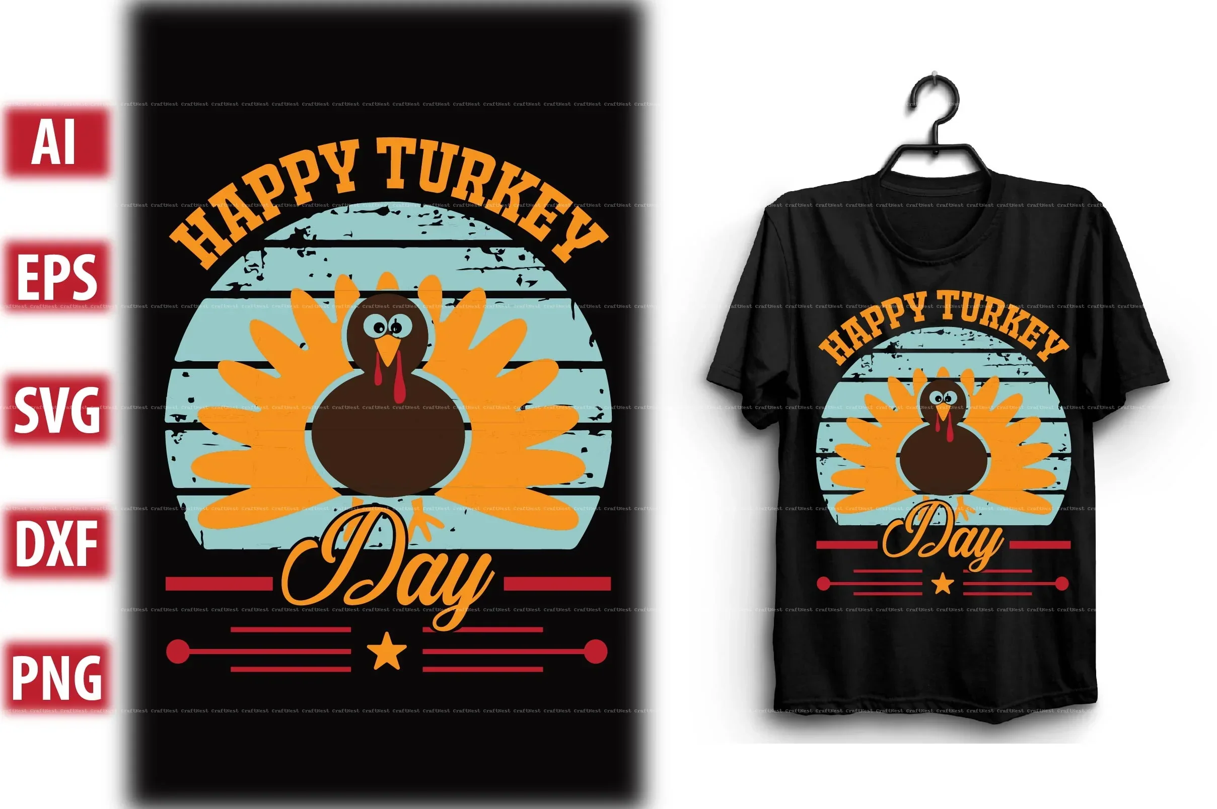 Thanksgiving T-Shirt Design SVG Bundle - Image 9