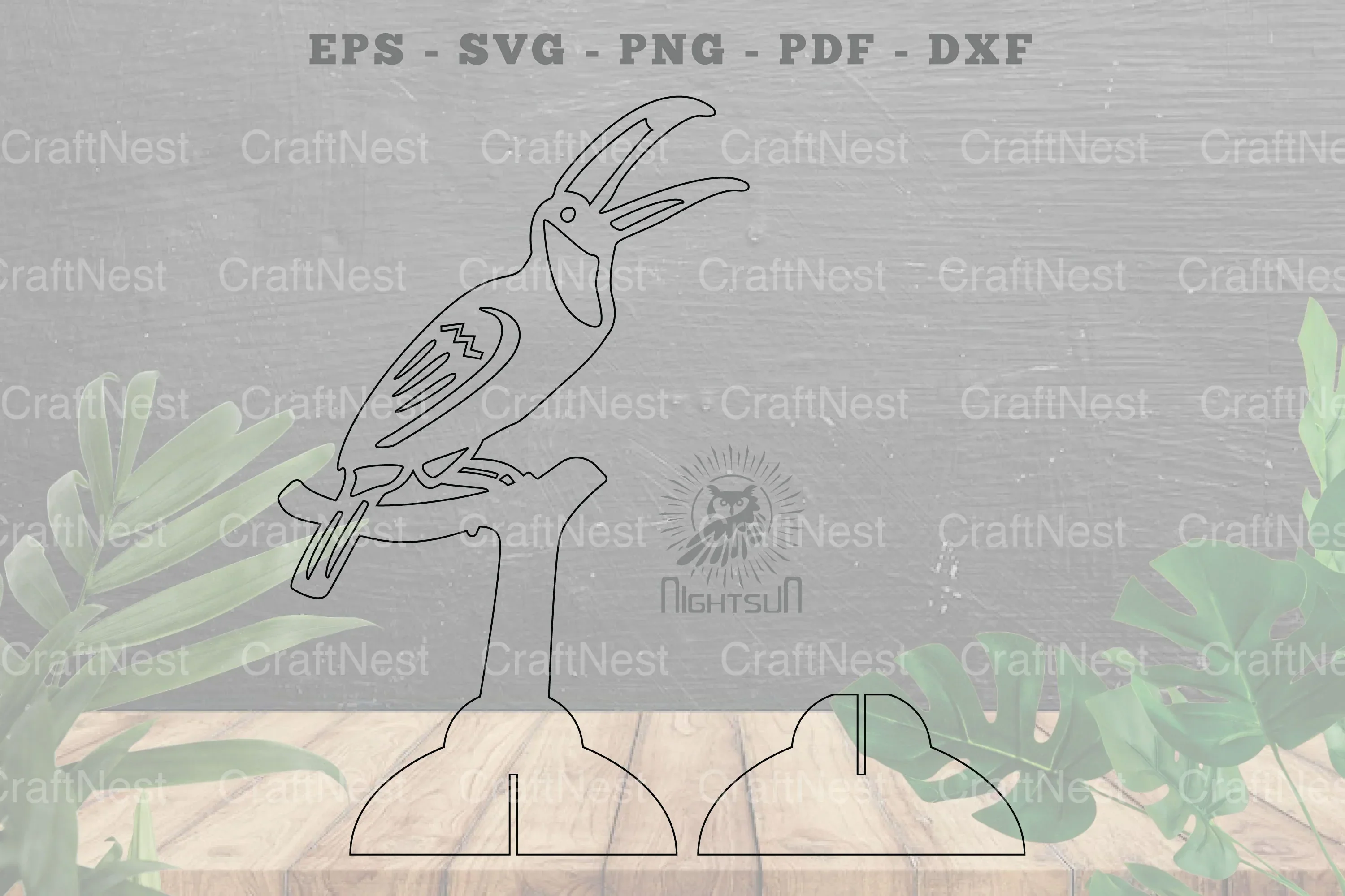 Toucan Bird Laser Cut Home Decor Clipart Bundle - Image 2