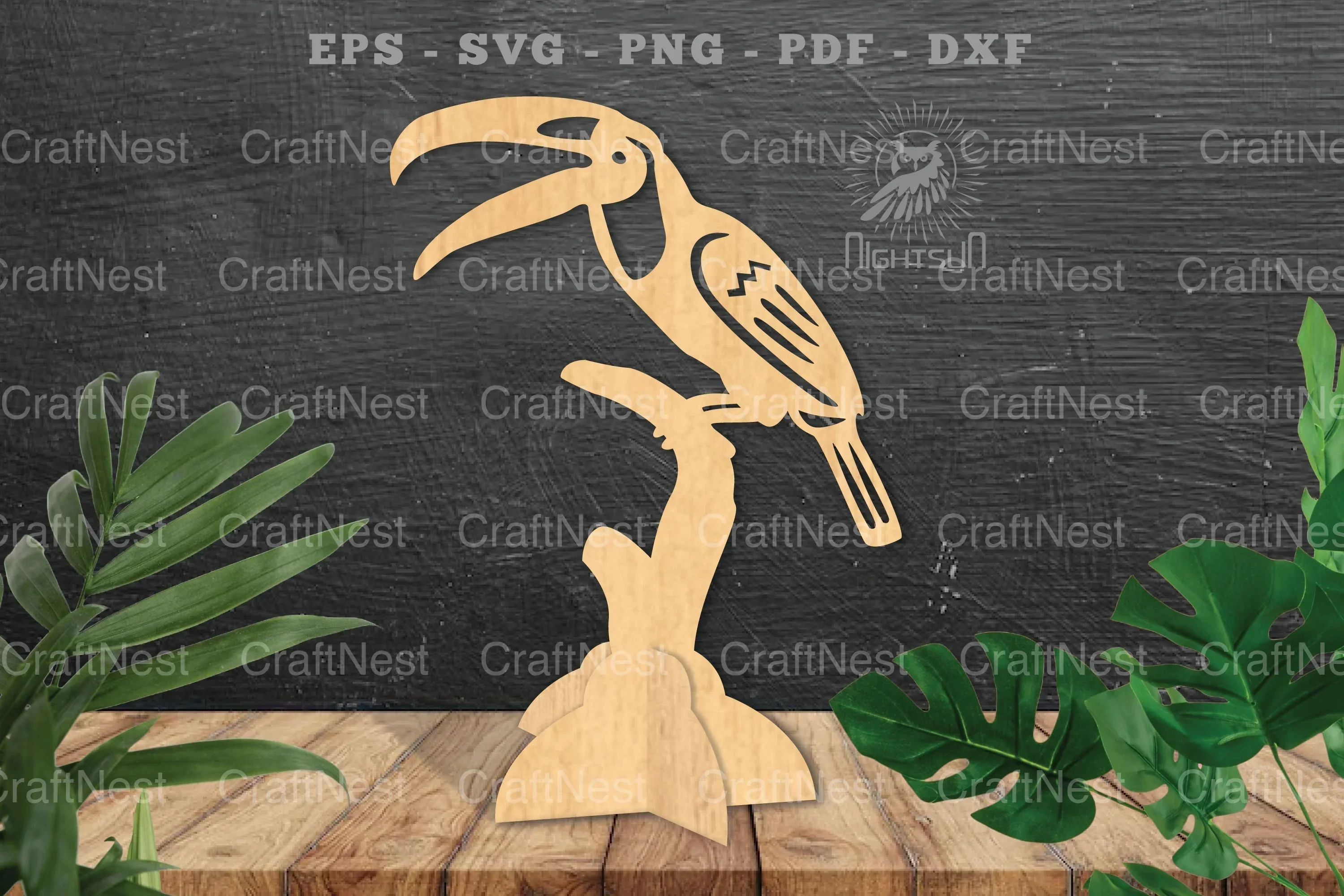 Toucan Bird Laser Cut Home Decor Clipart Bundle