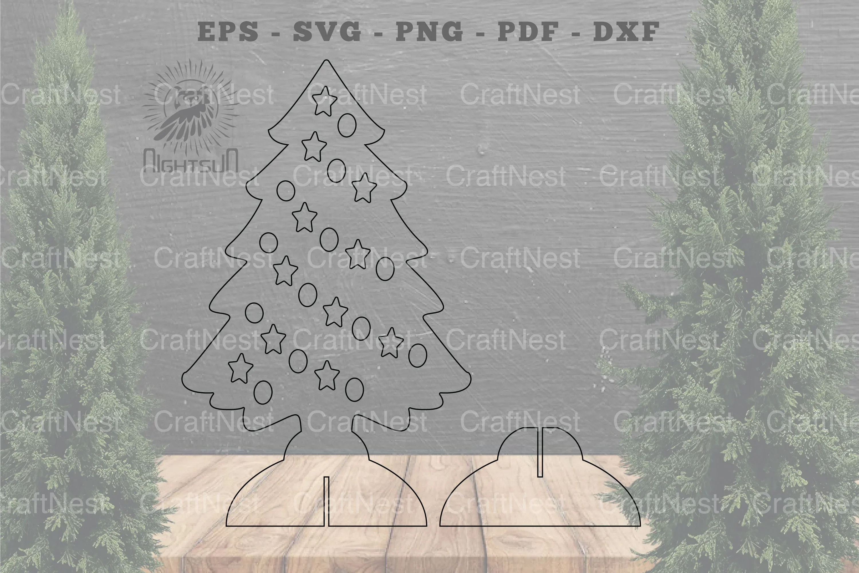 Tree Laser Cut Home Decor SVG Bundle - Image 2