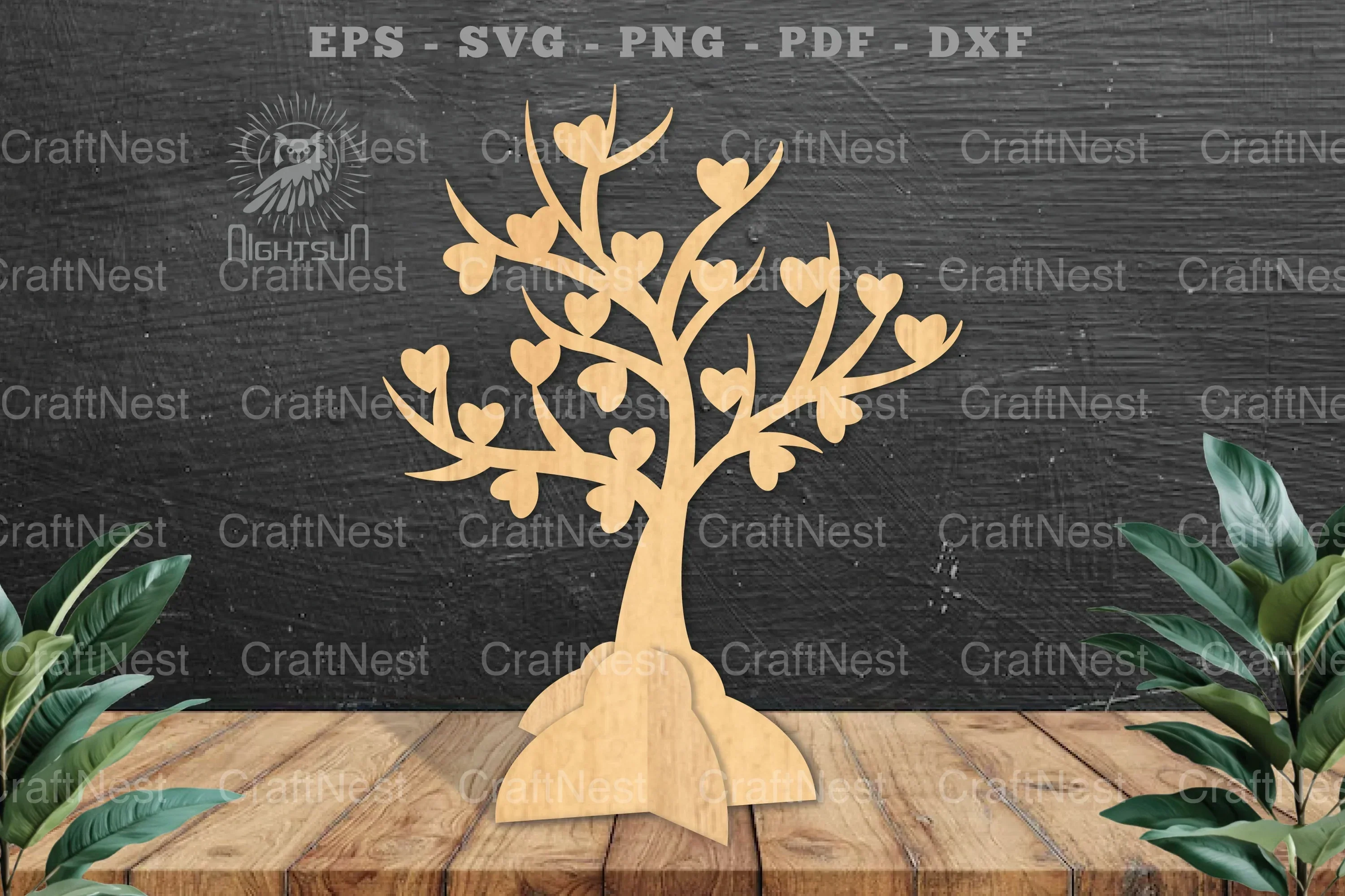 Tree Love Laser Cut Home Decoration Sign