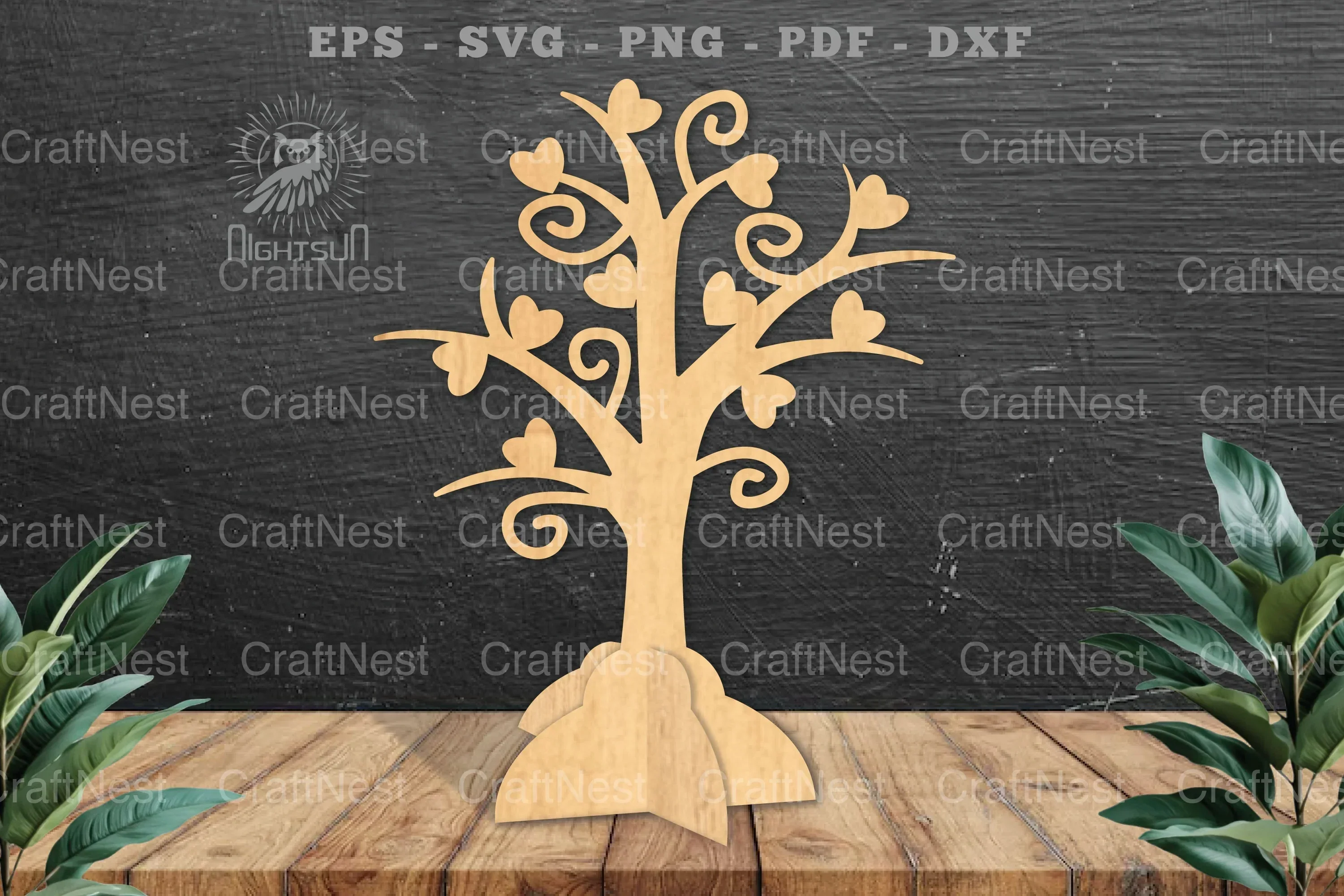 Tree Love Laser Cut Home Decoration Wall Art