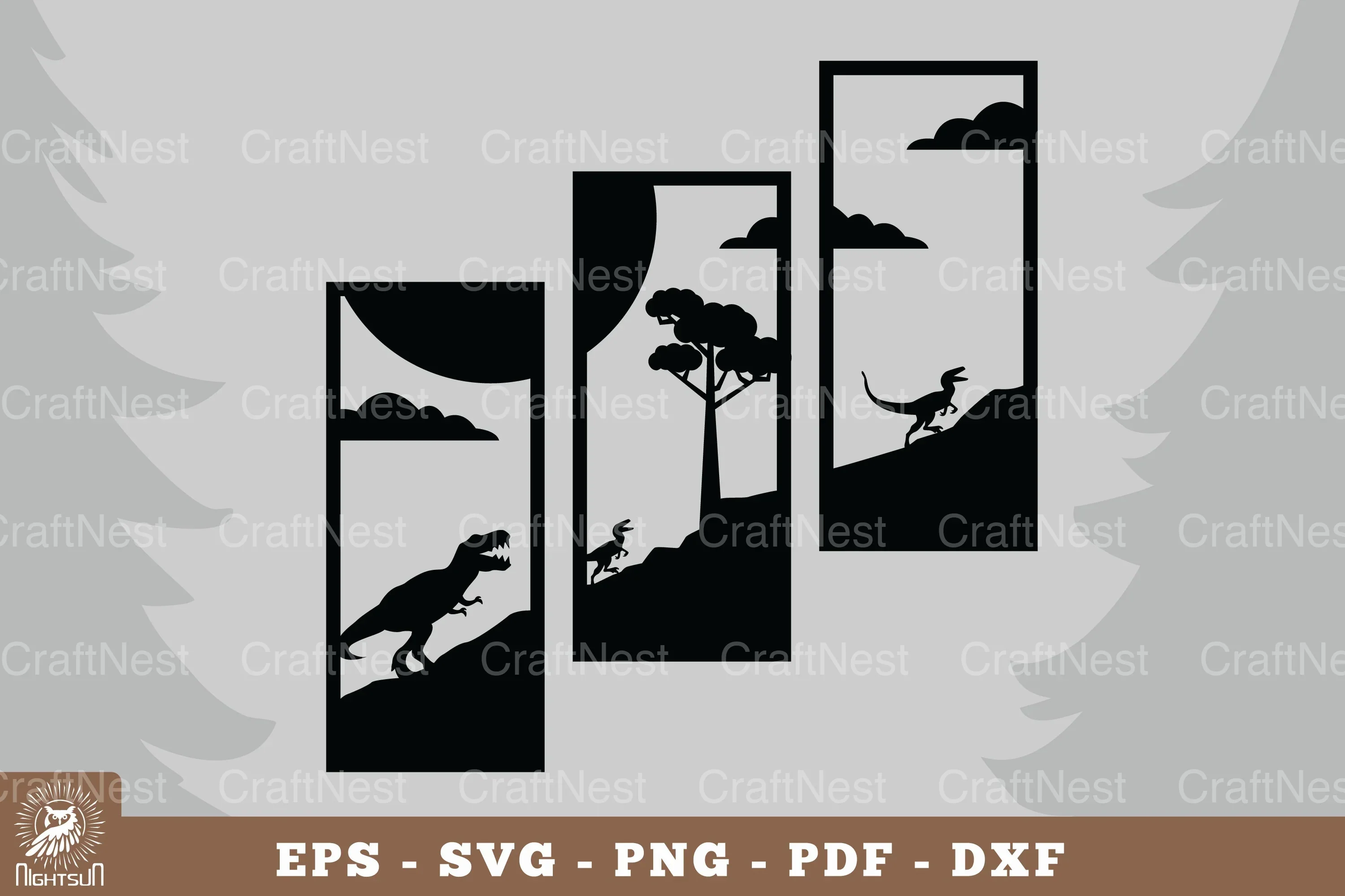 Tyrannosaurus Rex Home Decor Clipart Bundle