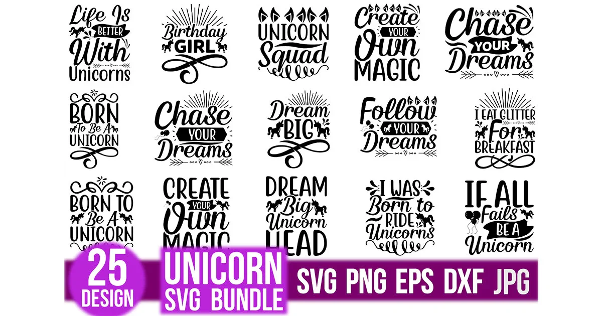Unicorn SVG Bundle