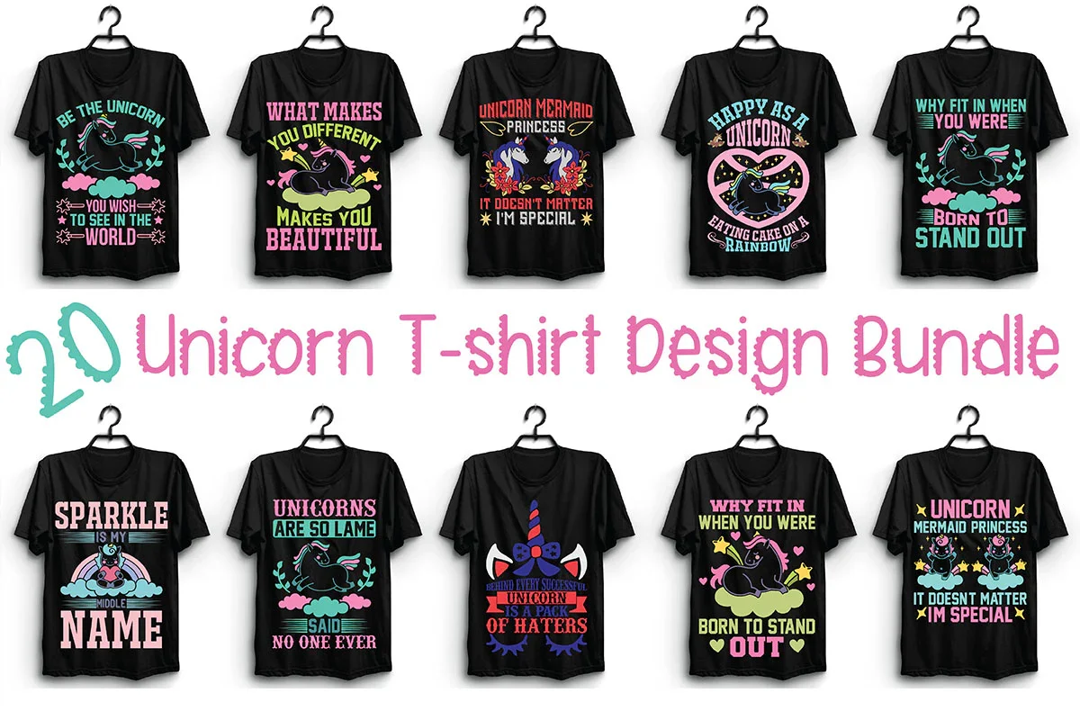 Unicorn T Shirt Bundle