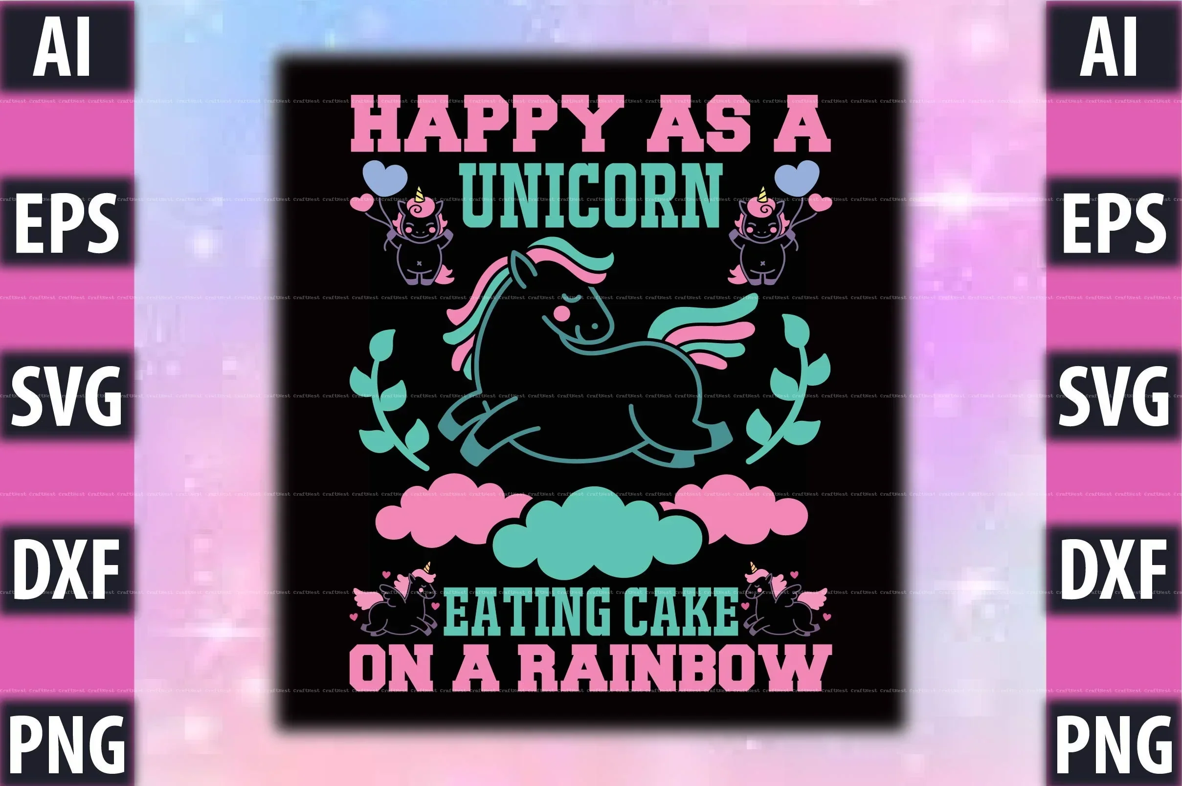 Unicorn T-Shirt Design SVG Bundle - Image 3