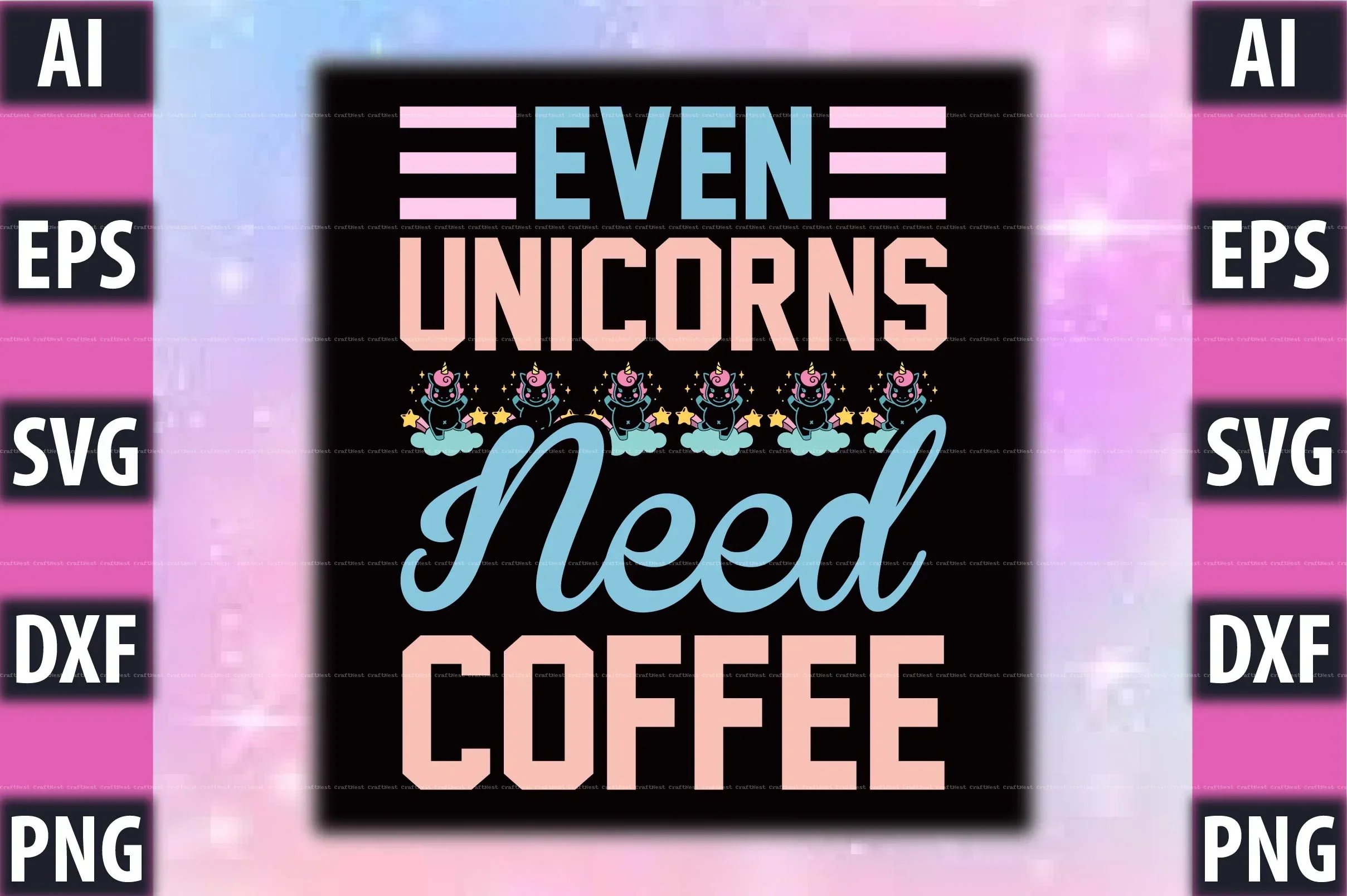 Unicorn T-Shirt Design SVG Bundle - Image 5