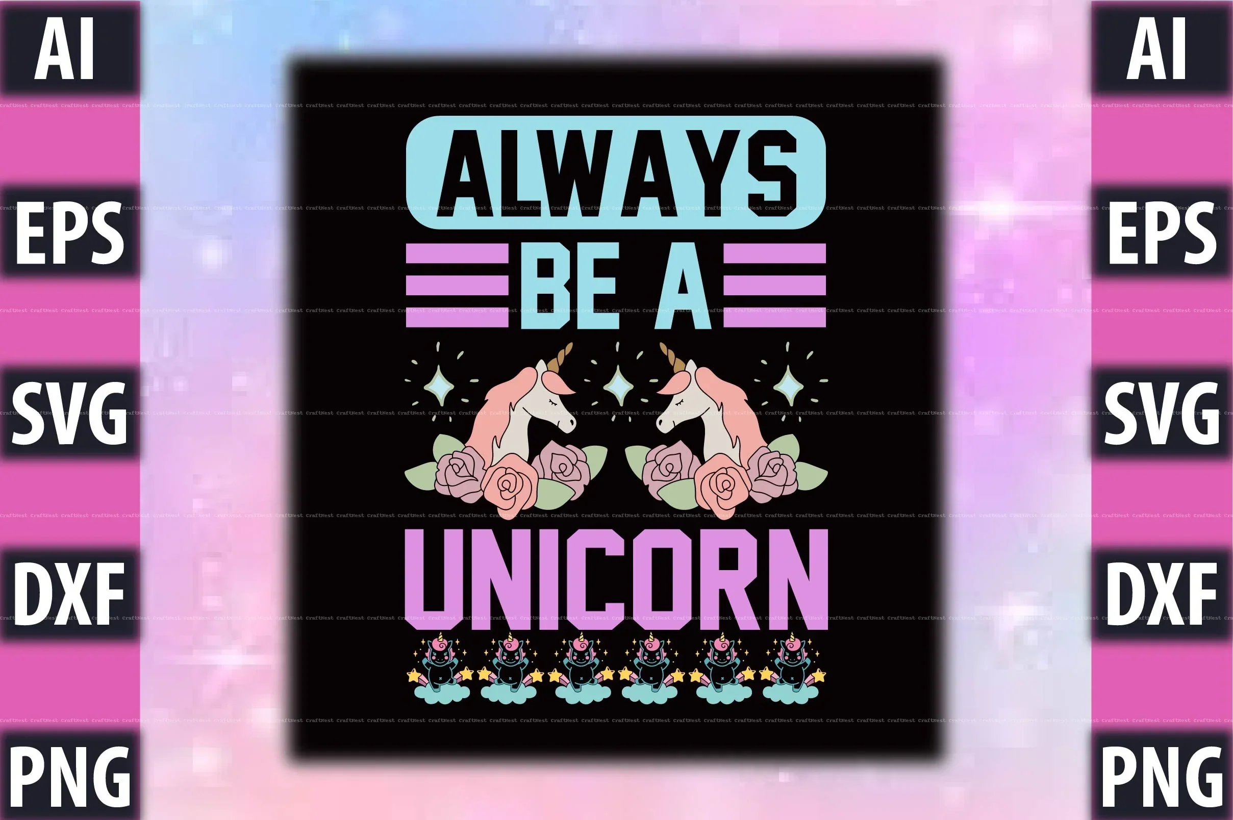 Unicorn T-Shirt Design SVG Bundle - Image 6