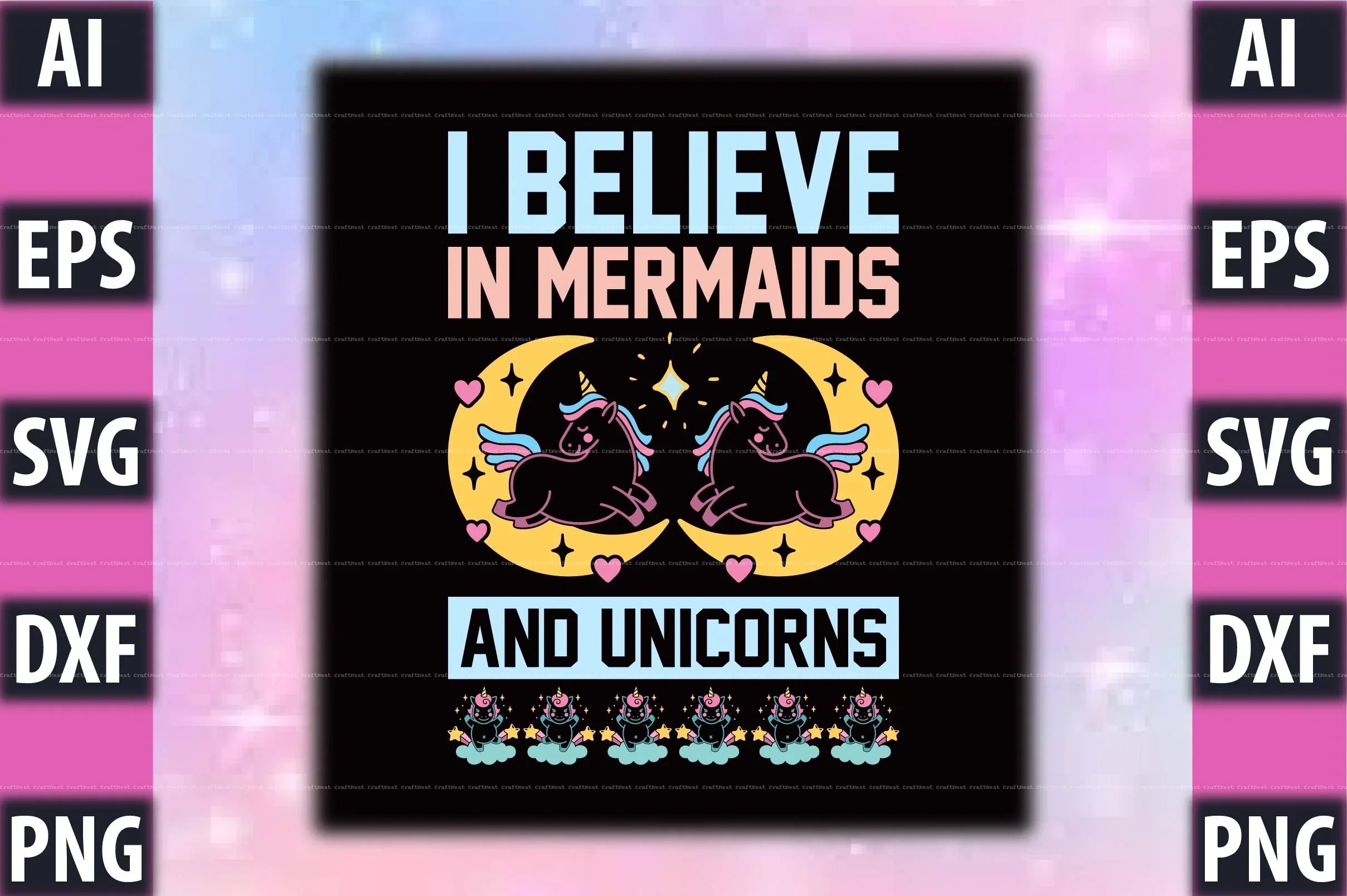 Unicorn T-Shirt Design SVG Bundle - Image 7