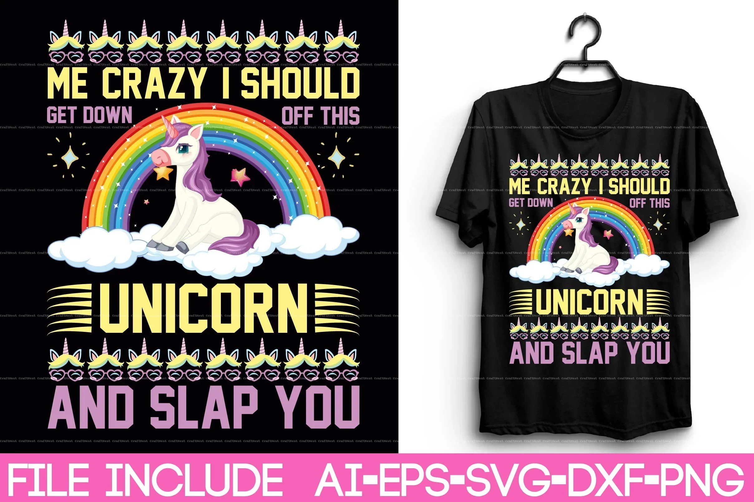 Unicorn T-Shirt Design SVG Bundle - Image 10
