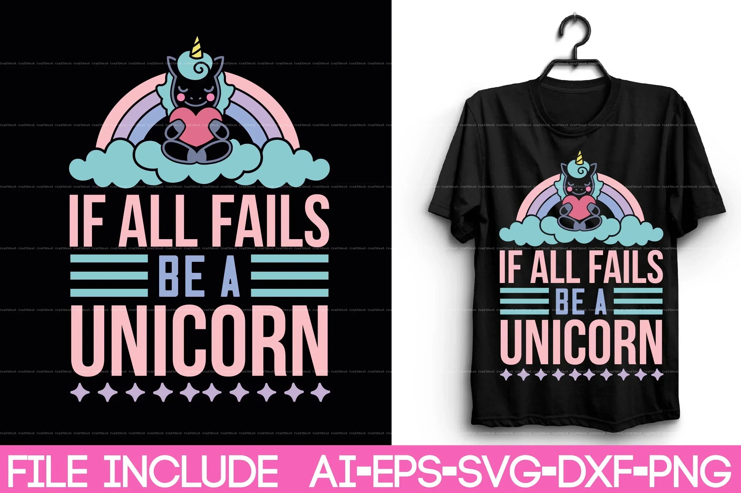 Unicorn T-Shirt Design SVG Bundle - Image 5