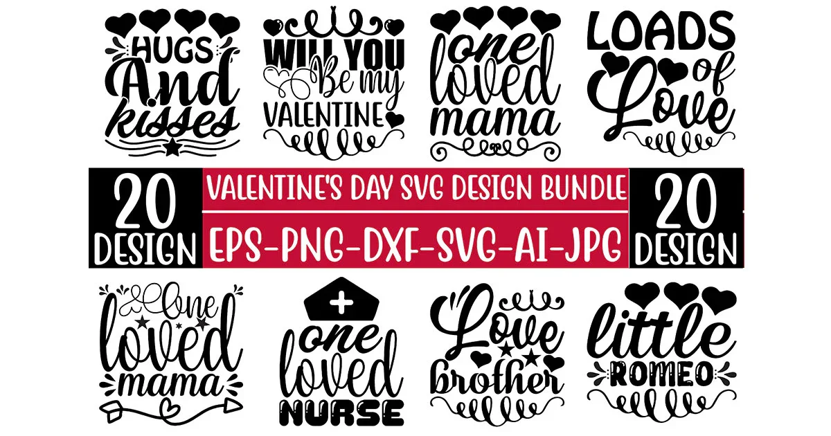 Valentine‚Äôs Day SVG Bundle