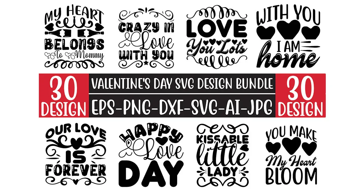 Valentine’s Day SVG Bundle