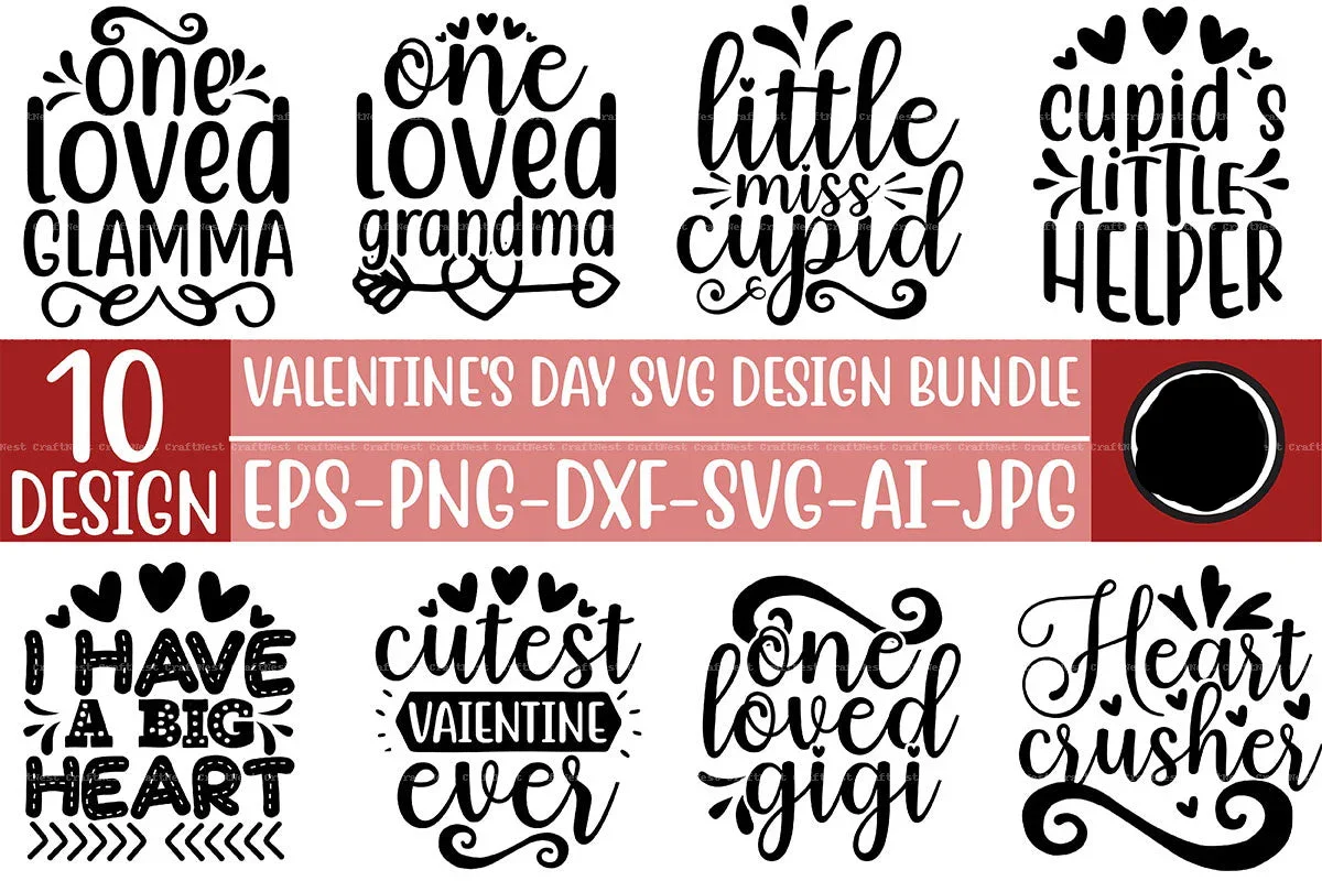 Valentine SVG Bundle for Crafting