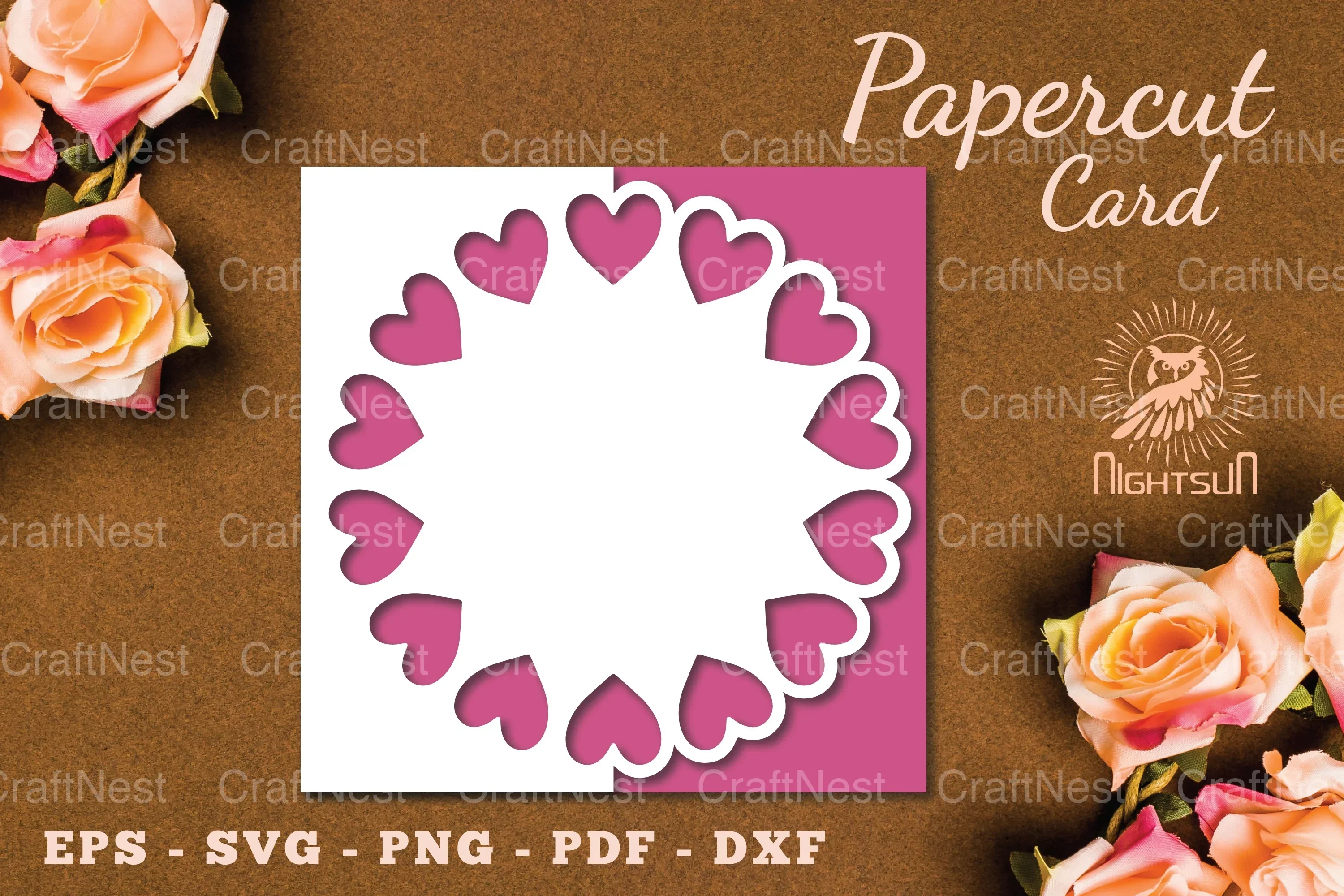 Valentine's Day Papercut Card SVG Bundle