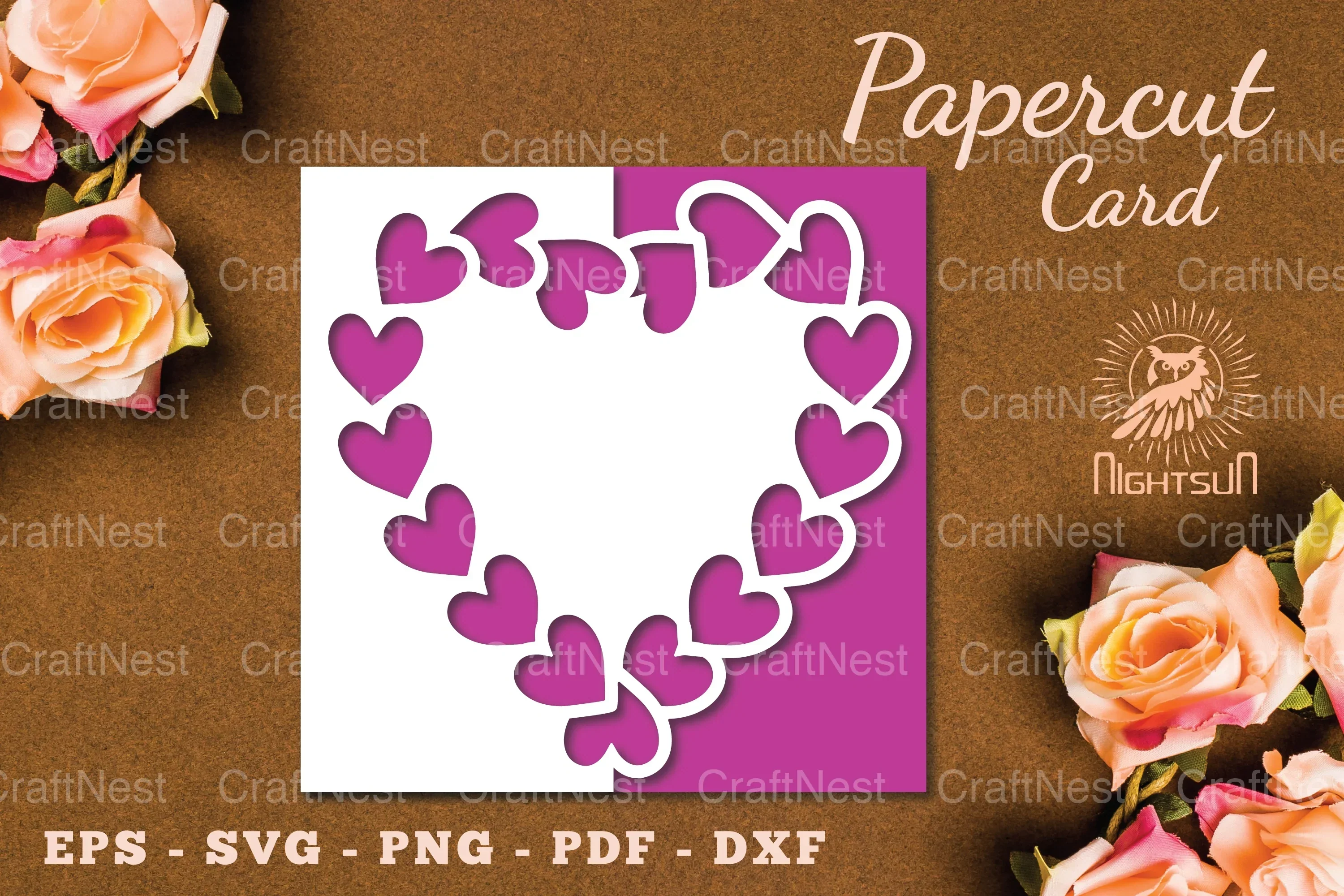 Valentine's Day Papercut Card SVG Bundle