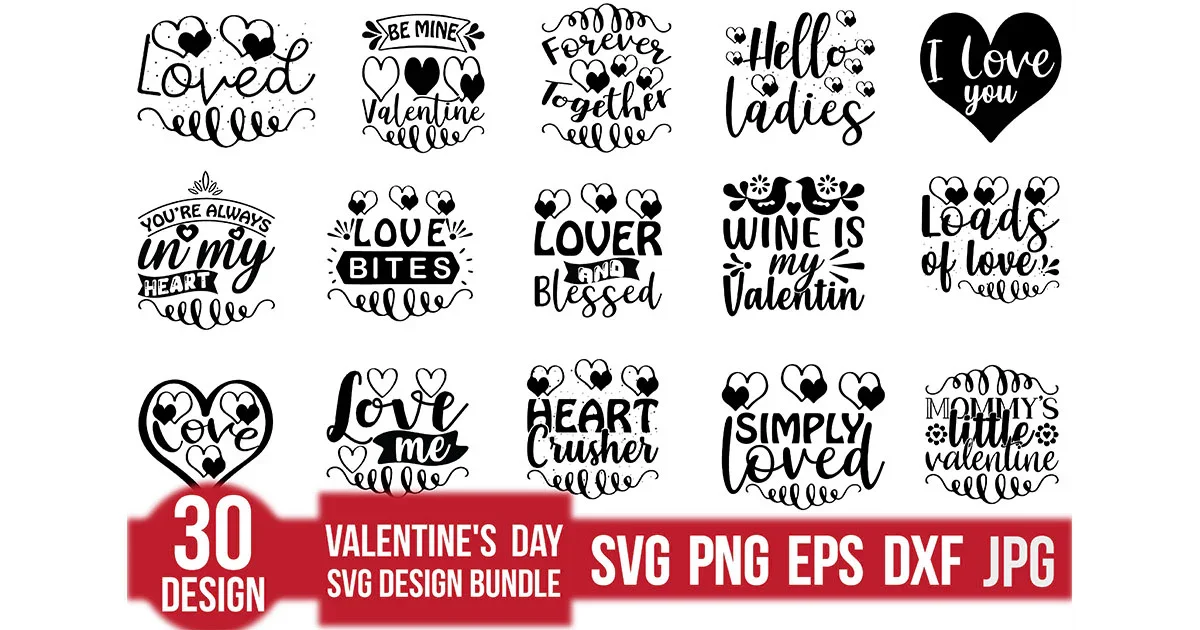 Valentine's Day SVG Bundle