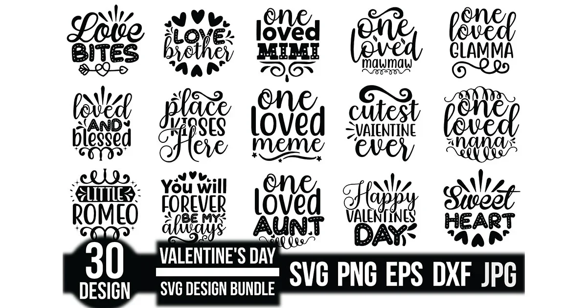 Valentine's Day SVG Bundle
