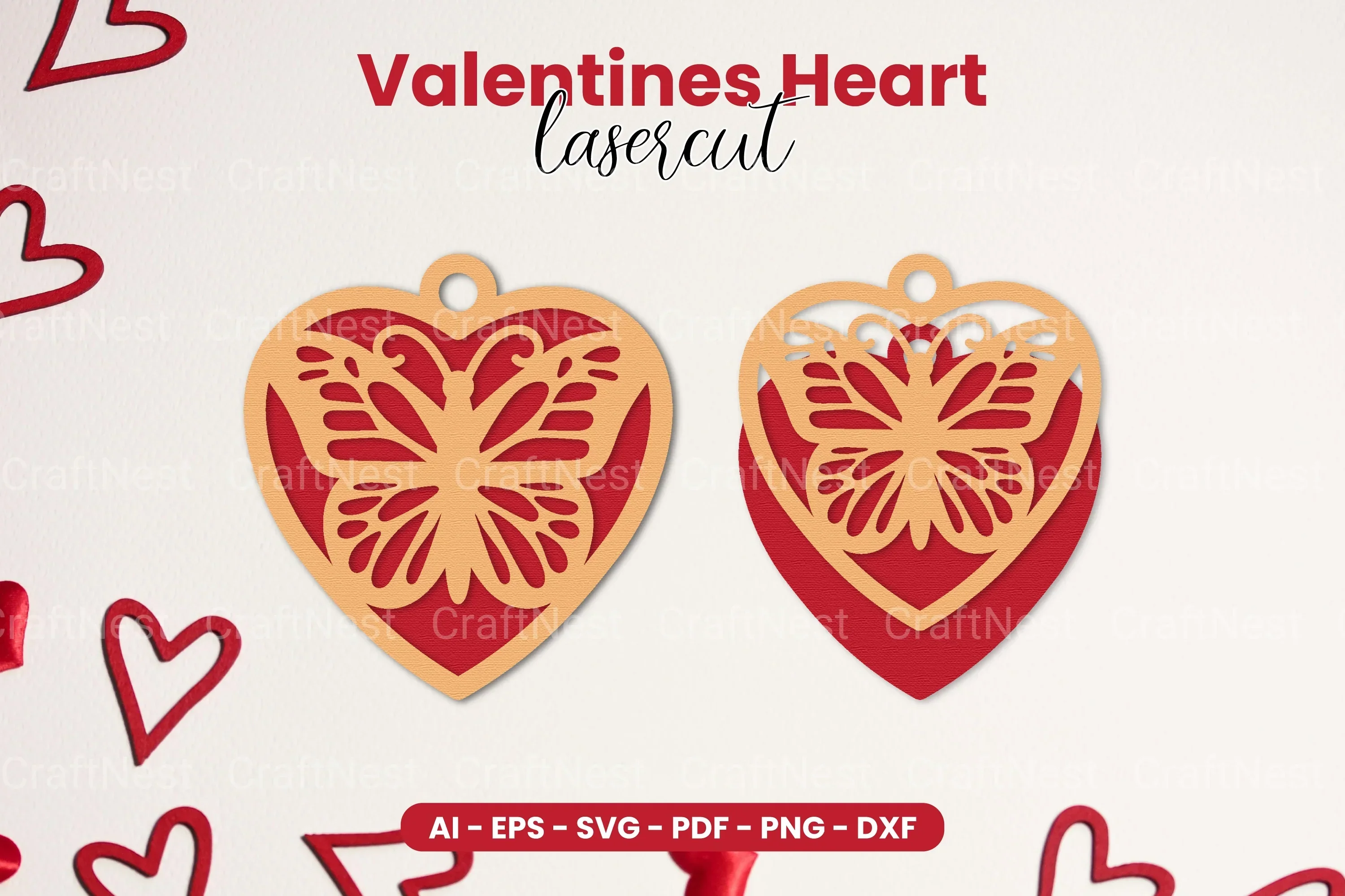 Valentine's Heart Laser Cut SVG Bundle