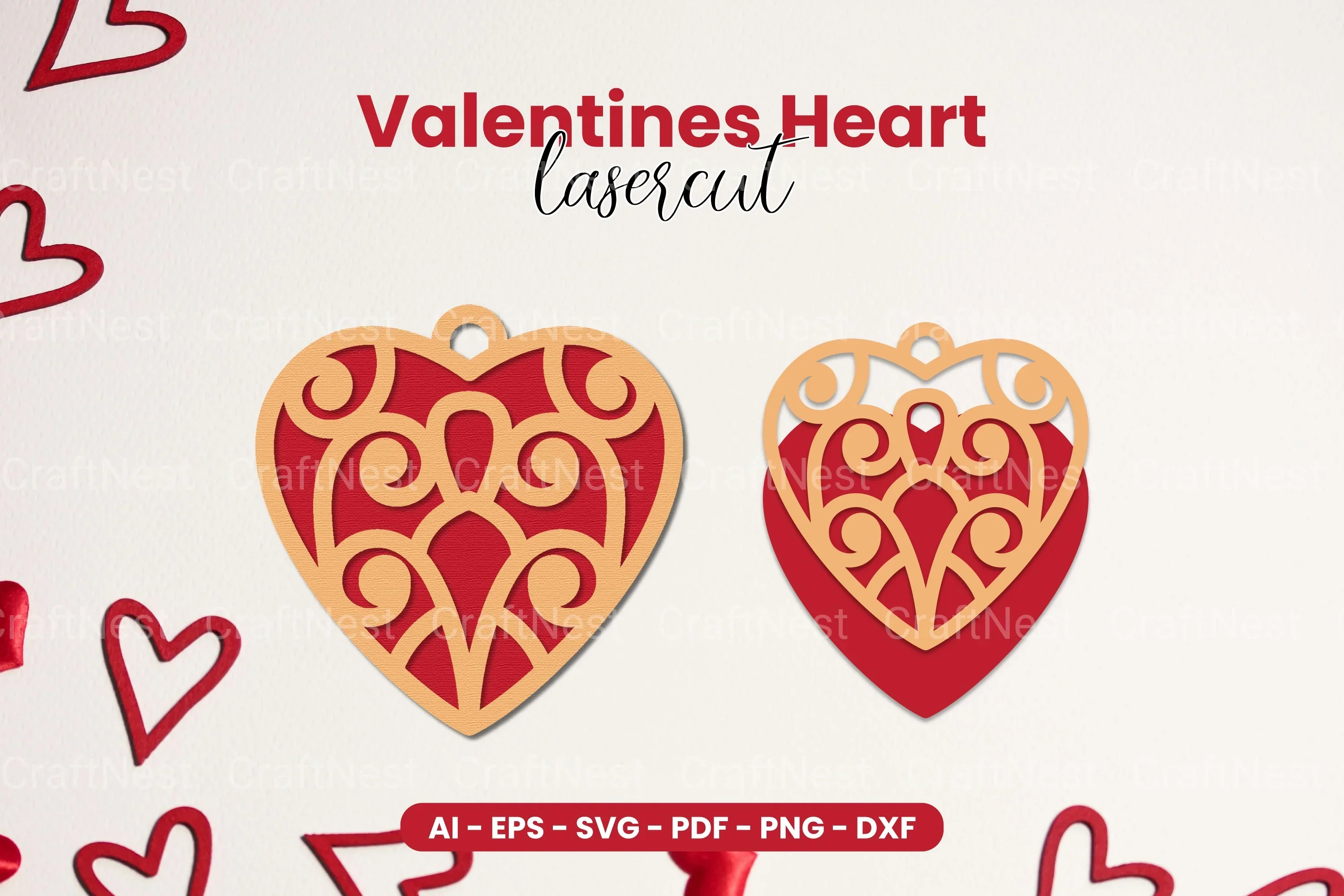 Valentine's Heart Laser Cut SVG Bundle