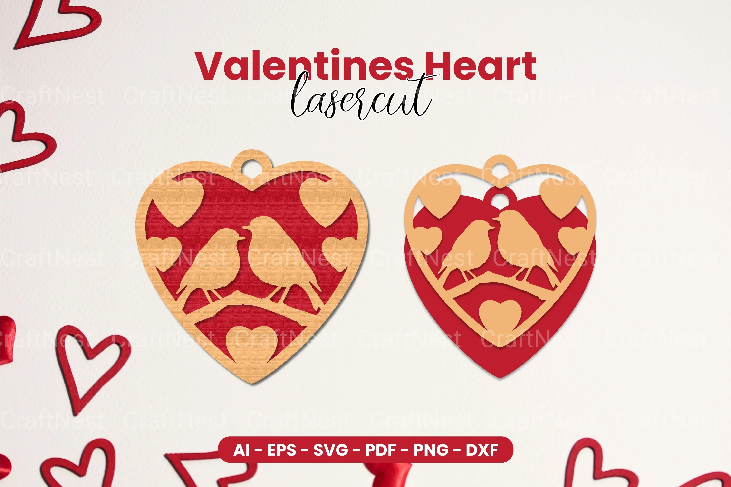Valentine's Heart Laser Cut SVG Bundle